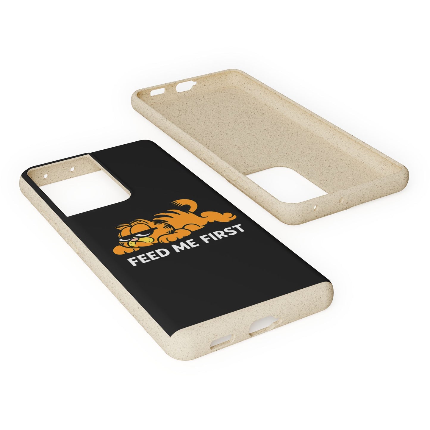 Biodegradable Phone Cases with 'Feed Me First' Design, Eco-Friendly Accessories, Cat Lovers Gift, Funny Phone Supply, Sustainable Case