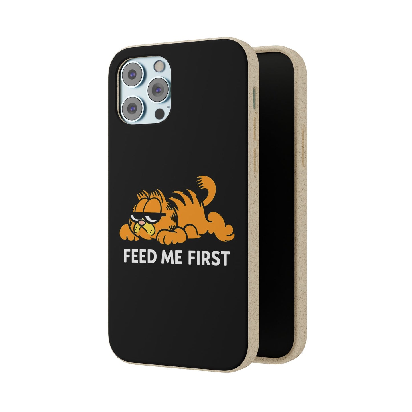 Biodegradable Phone Cases with 'Feed Me First' Design, Eco-Friendly Accessories, Cat Lovers Gift, Funny Phone Supply, Sustainable Case