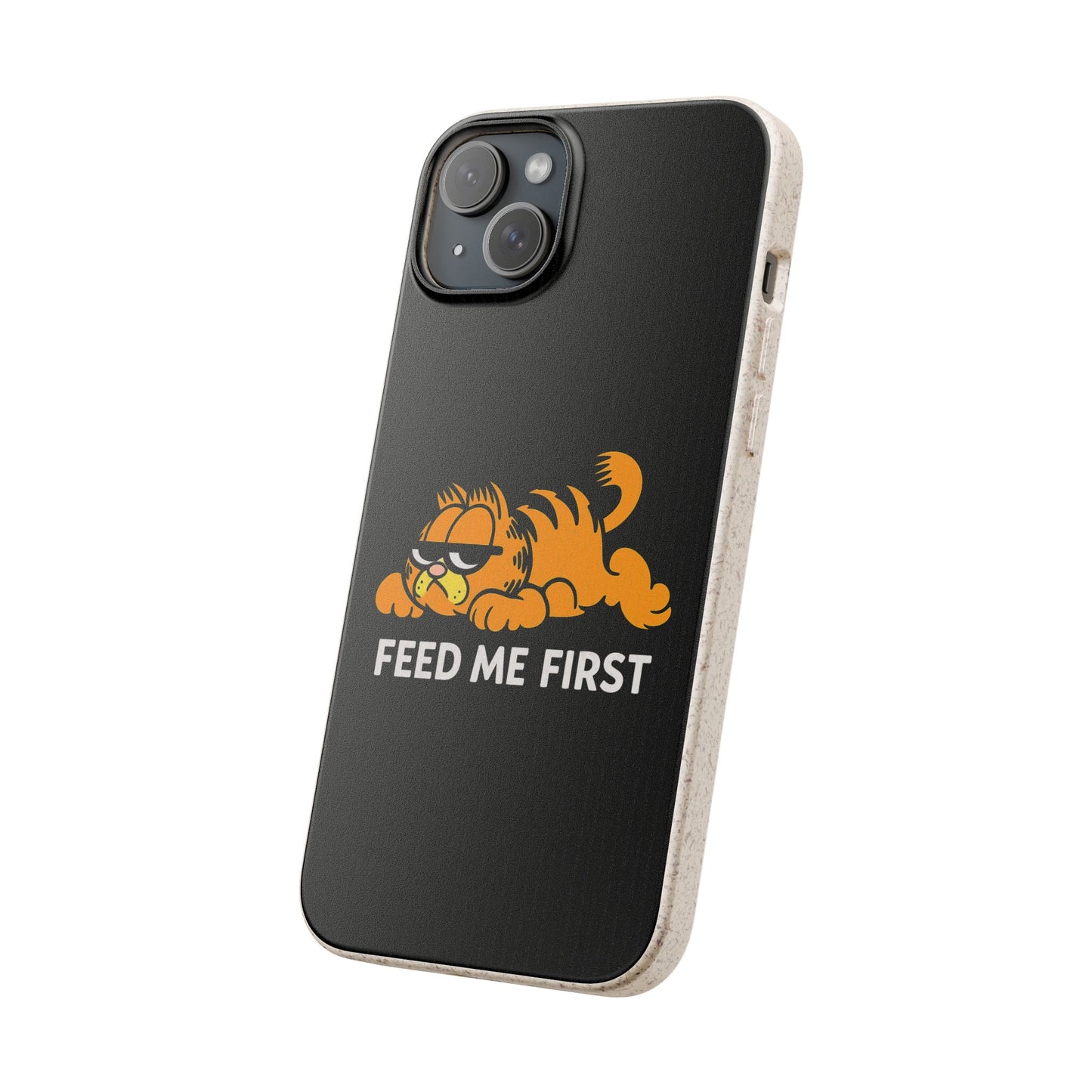 Biodegradable Phone Cases with 'Feed Me First' Design, Eco-Friendly Accessories, Cat Lovers Gift, Funny Phone Supply, Sustainable Case