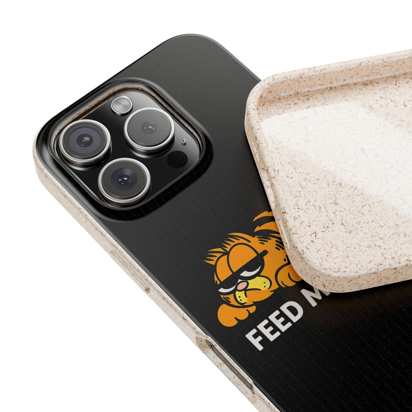 Biodegradable Phone Cases with 'Feed Me First' Design, Eco-Friendly Accessories, Cat Lovers Gift, Funny Phone Supply, Sustainable Case