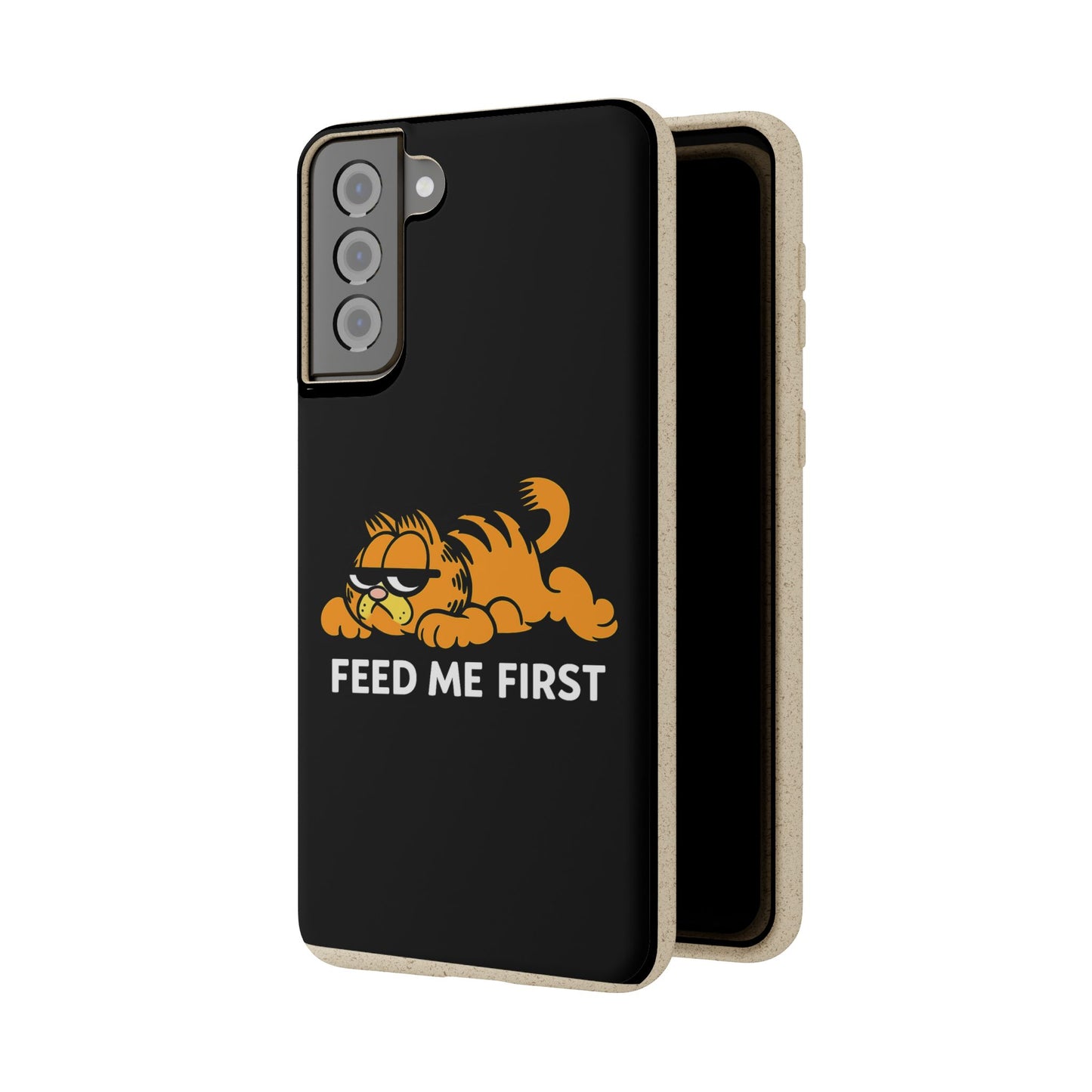 Biodegradable Phone Cases with 'Feed Me First' Design, Eco-Friendly Accessories, Cat Lovers Gift, Funny Phone Supply, Sustainable Case