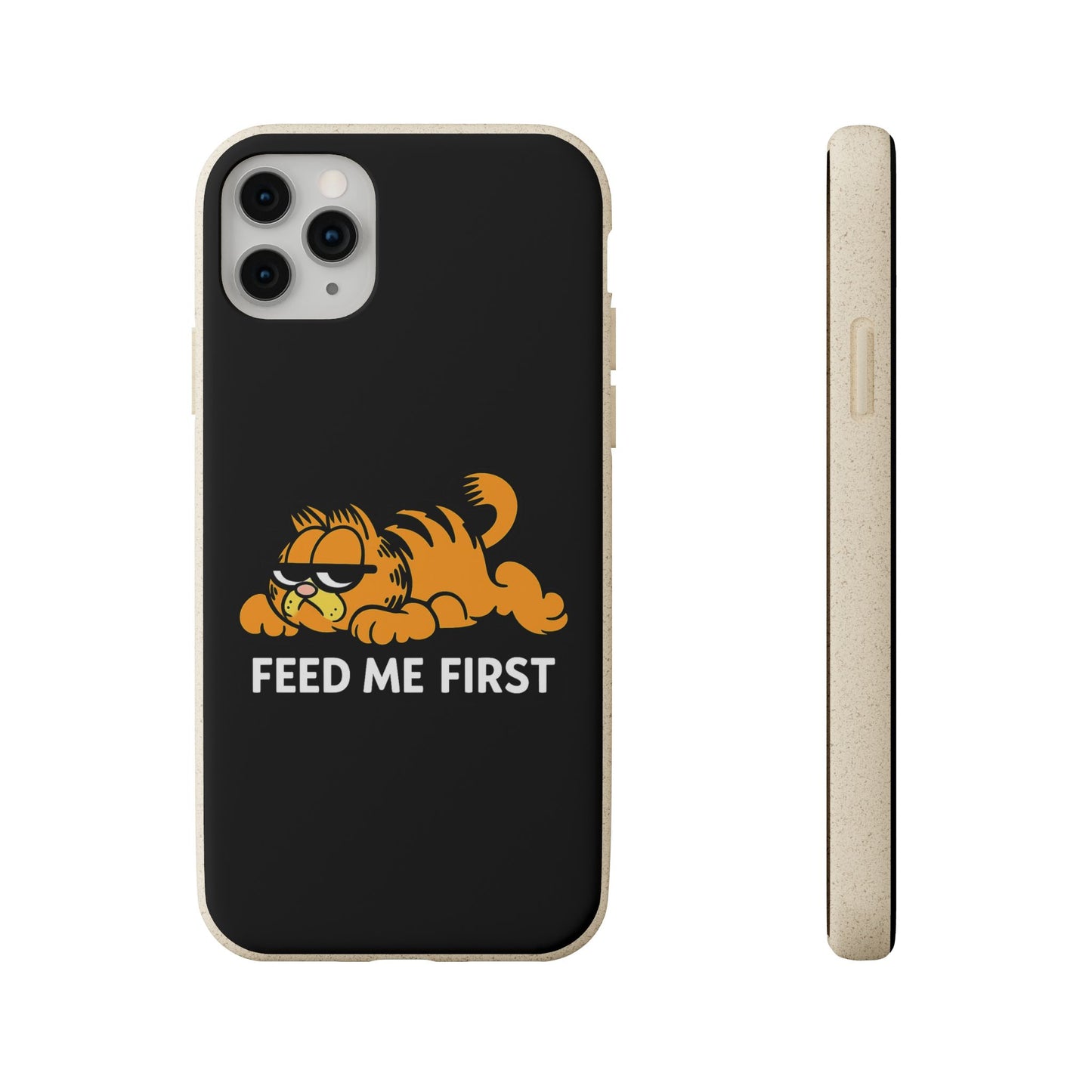 Biodegradable Phone Cases with 'Feed Me First' Design, Eco-Friendly Accessories, Cat Lovers Gift, Funny Phone Supply, Sustainable Case