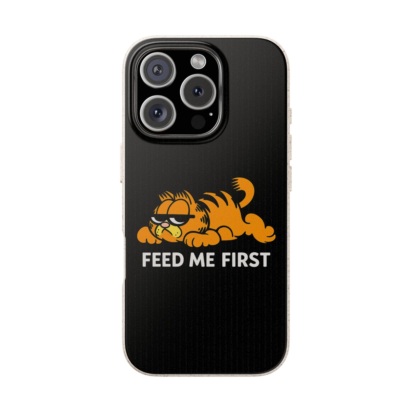 Biodegradable Phone Cases with 'Feed Me First' Design, Eco-Friendly Accessories, Cat Lovers Gift, Funny Phone Supply, Sustainable Case
