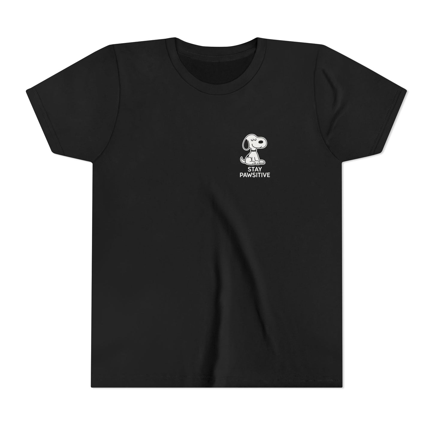 Youth Short Sleeve Tee with Stay Positive Design, Cool Kids Shirt, Motivational Gift, Back to School Outfit, Trendy Graphic Tee