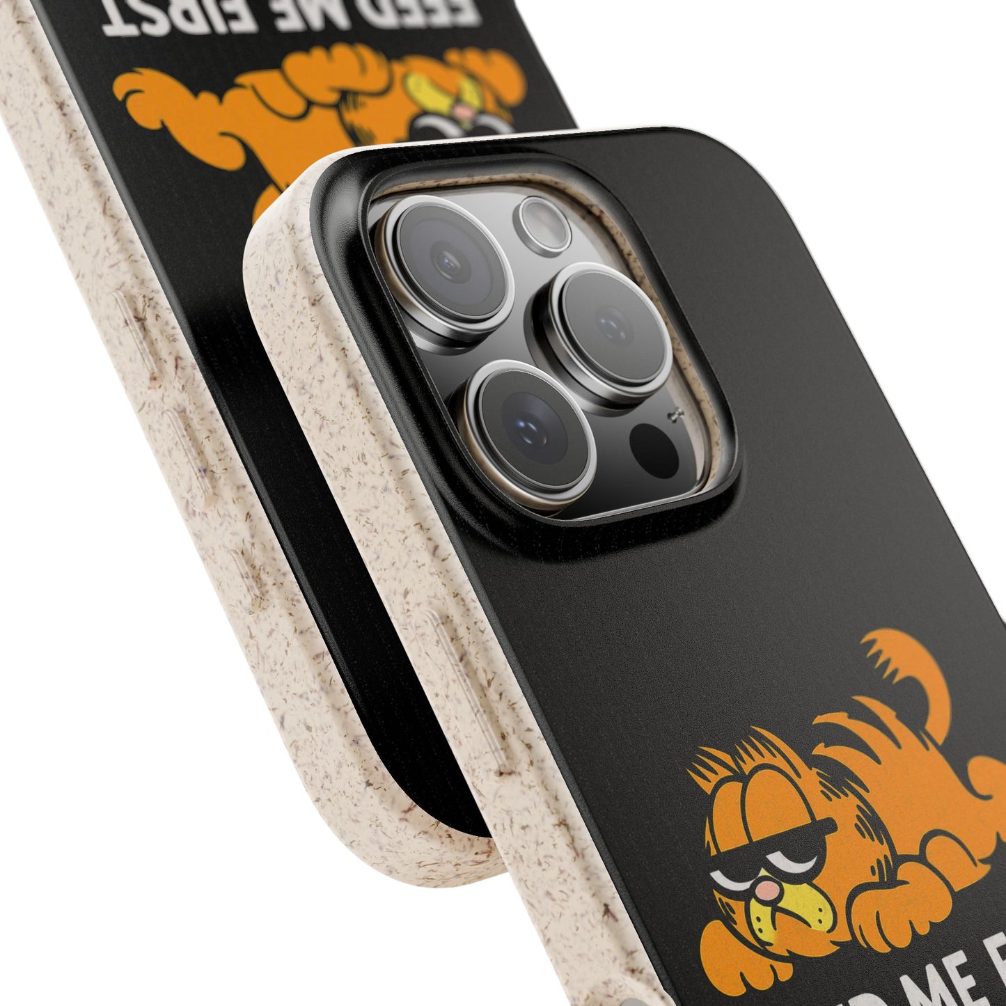 Biodegradable Phone Cases with 'Feed Me First' Design, Eco-Friendly Accessories, Cat Lovers Gift, Funny Phone Supply, Sustainable Case