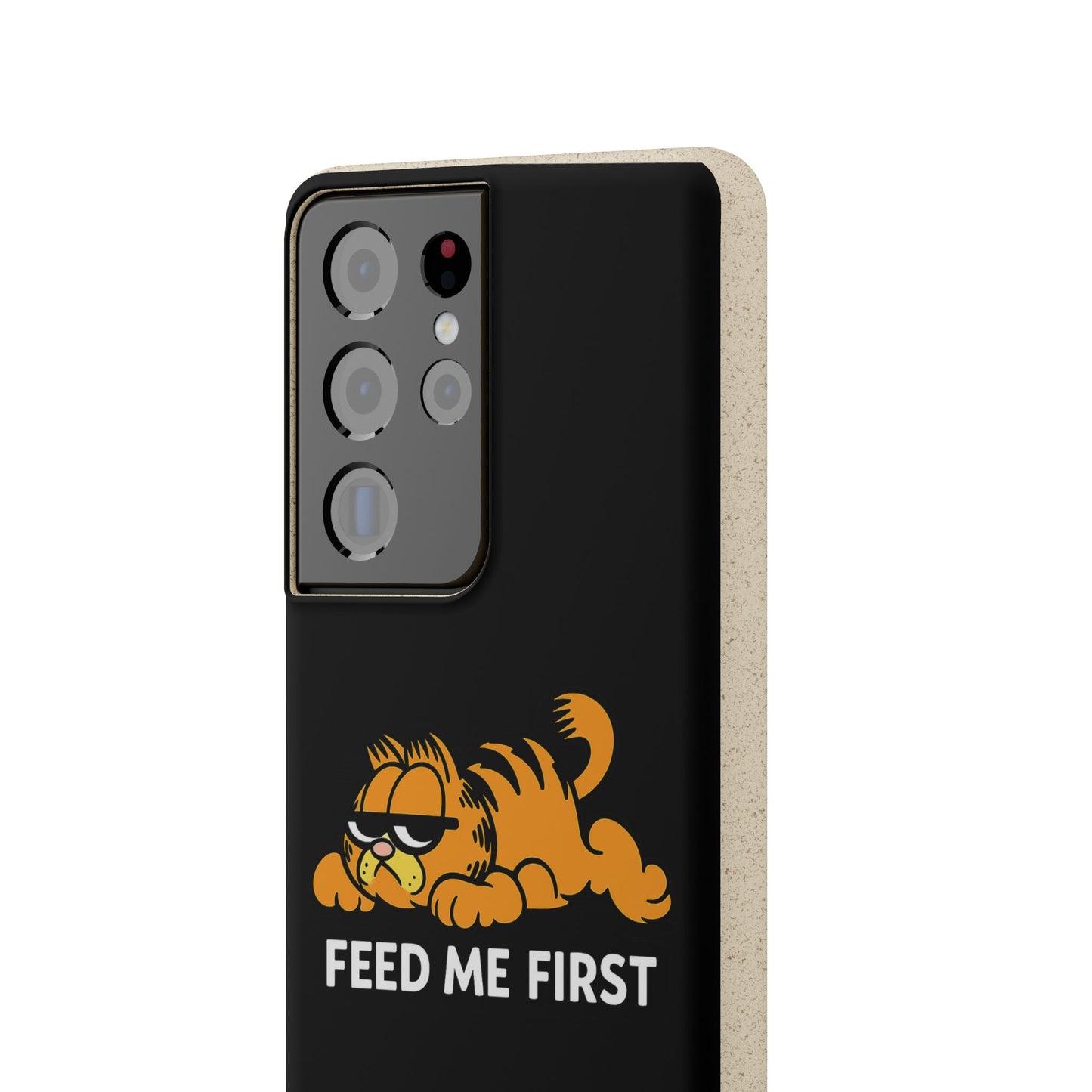 Biodegradable Phone Cases with 'Feed Me First' Design, Eco-Friendly Accessories, Cat Lovers Gift, Funny Phone Supply, Sustainable Case