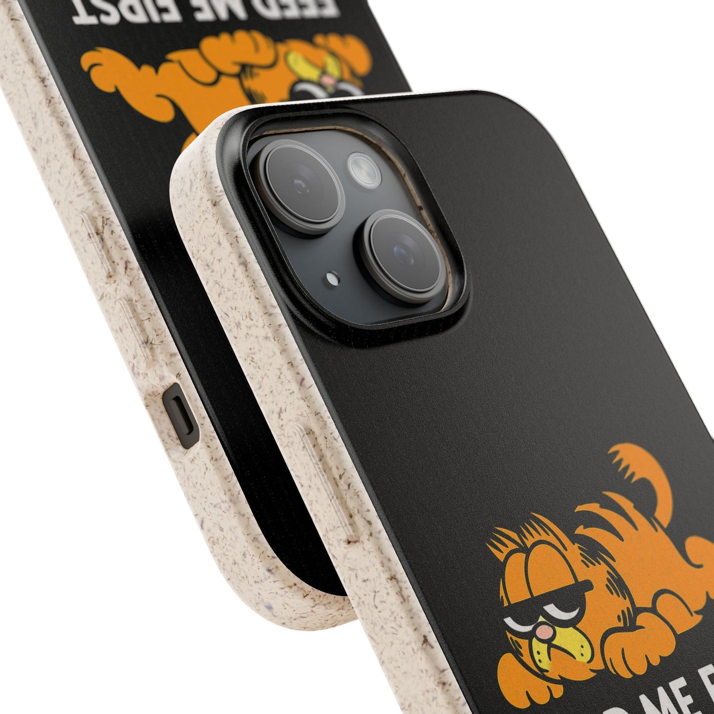 Biodegradable Phone Cases with 'Feed Me First' Design, Eco-Friendly Accessories, Cat Lovers Gift, Funny Phone Supply, Sustainable Case