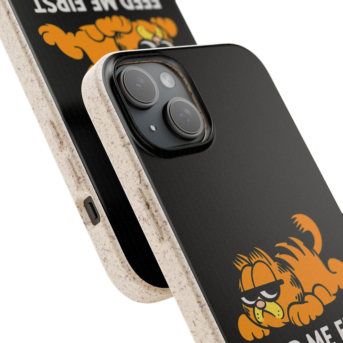 Biodegradable Phone Cases with 'Feed Me First' Design, Eco-Friendly Accessories, Cat Lovers Gift, Funny Phone Supply, Sustainable Case