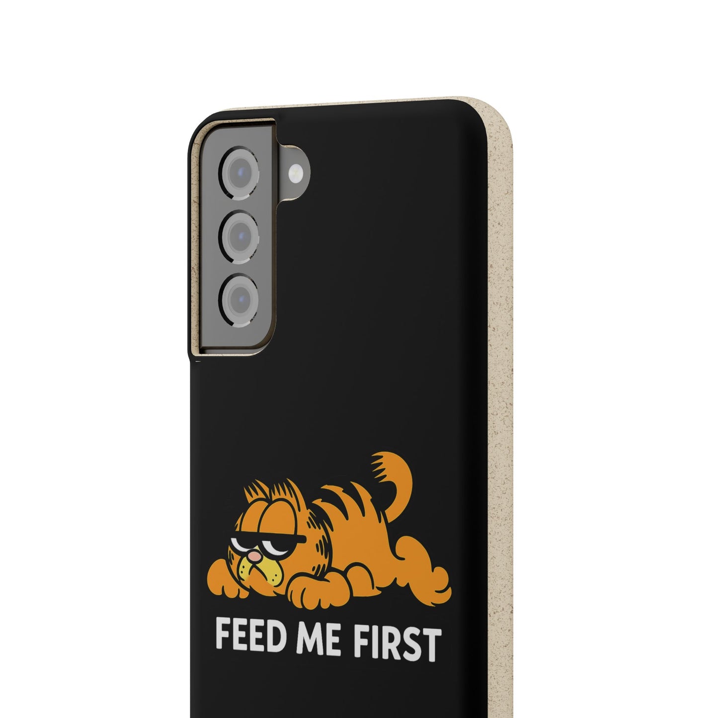 Biodegradable Phone Cases with 'Feed Me First' Design, Eco-Friendly Accessories, Cat Lovers Gift, Funny Phone Supply, Sustainable Case