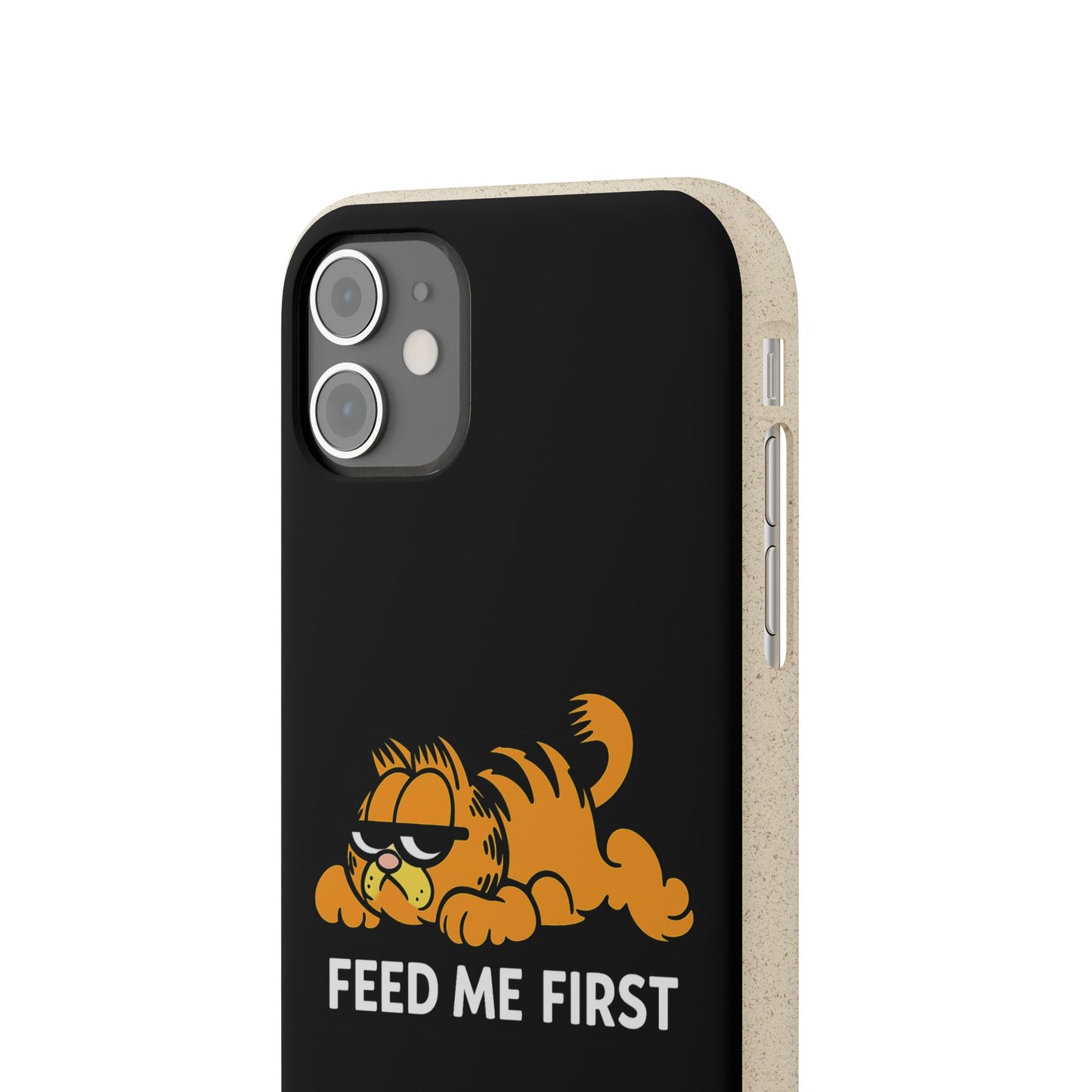 Biodegradable Phone Cases with 'Feed Me First' Design, Eco-Friendly Accessories, Cat Lovers Gift, Funny Phone Supply, Sustainable Case