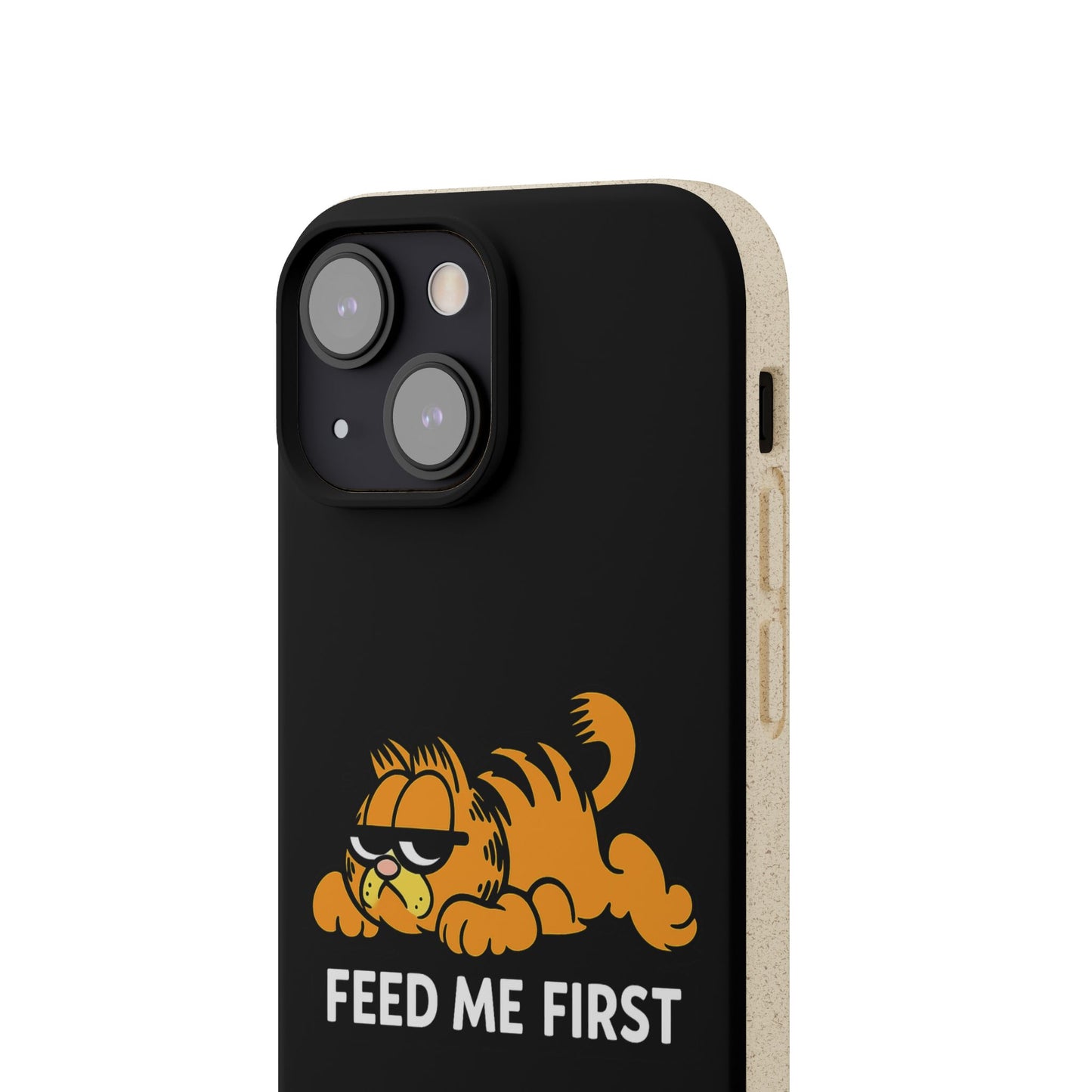 Biodegradable Phone Cases with 'Feed Me First' Design, Eco-Friendly Accessories, Cat Lovers Gift, Funny Phone Supply, Sustainable Case