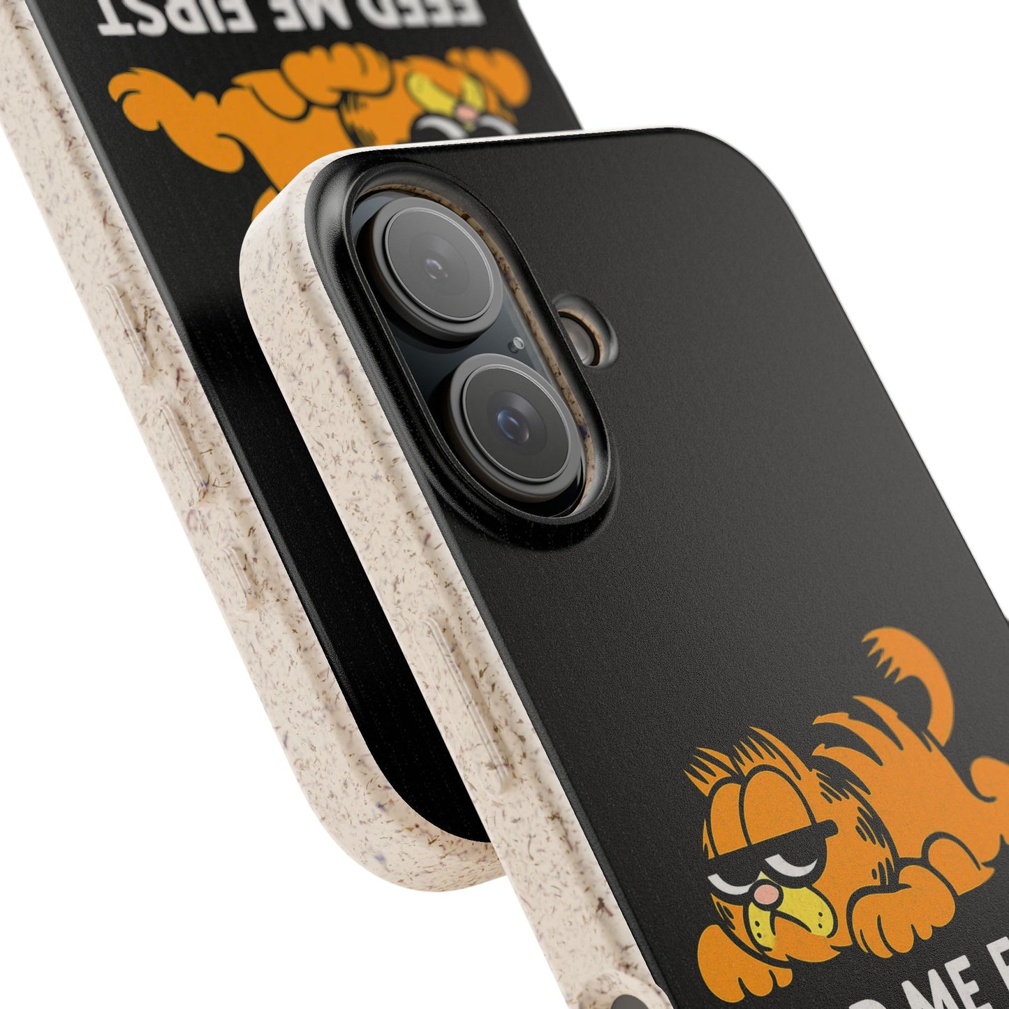 Biodegradable Phone Cases with 'Feed Me First' Design, Eco-Friendly Accessories, Cat Lovers Gift, Funny Phone Supply, Sustainable Case