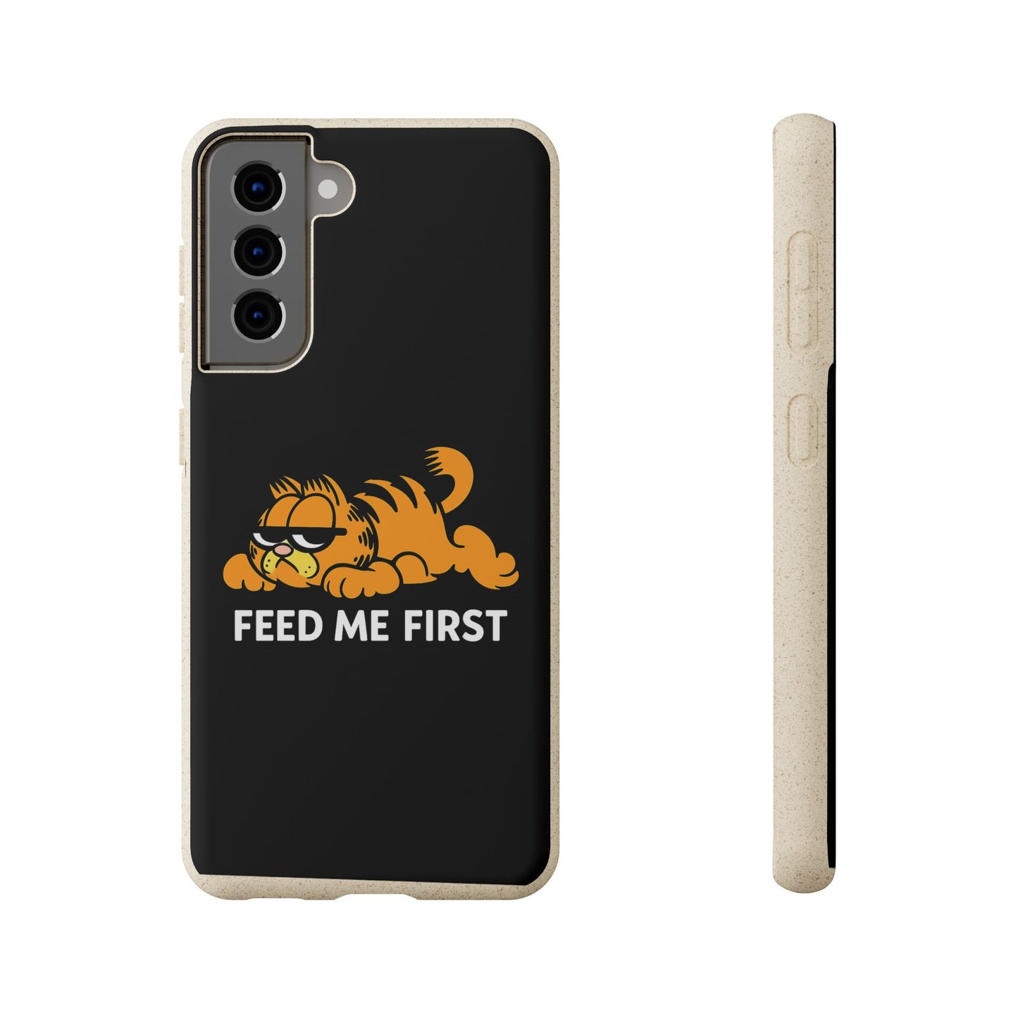 Biodegradable Phone Cases with 'Feed Me First' Design, Eco-Friendly Accessories, Cat Lovers Gift, Funny Phone Supply, Sustainable Case