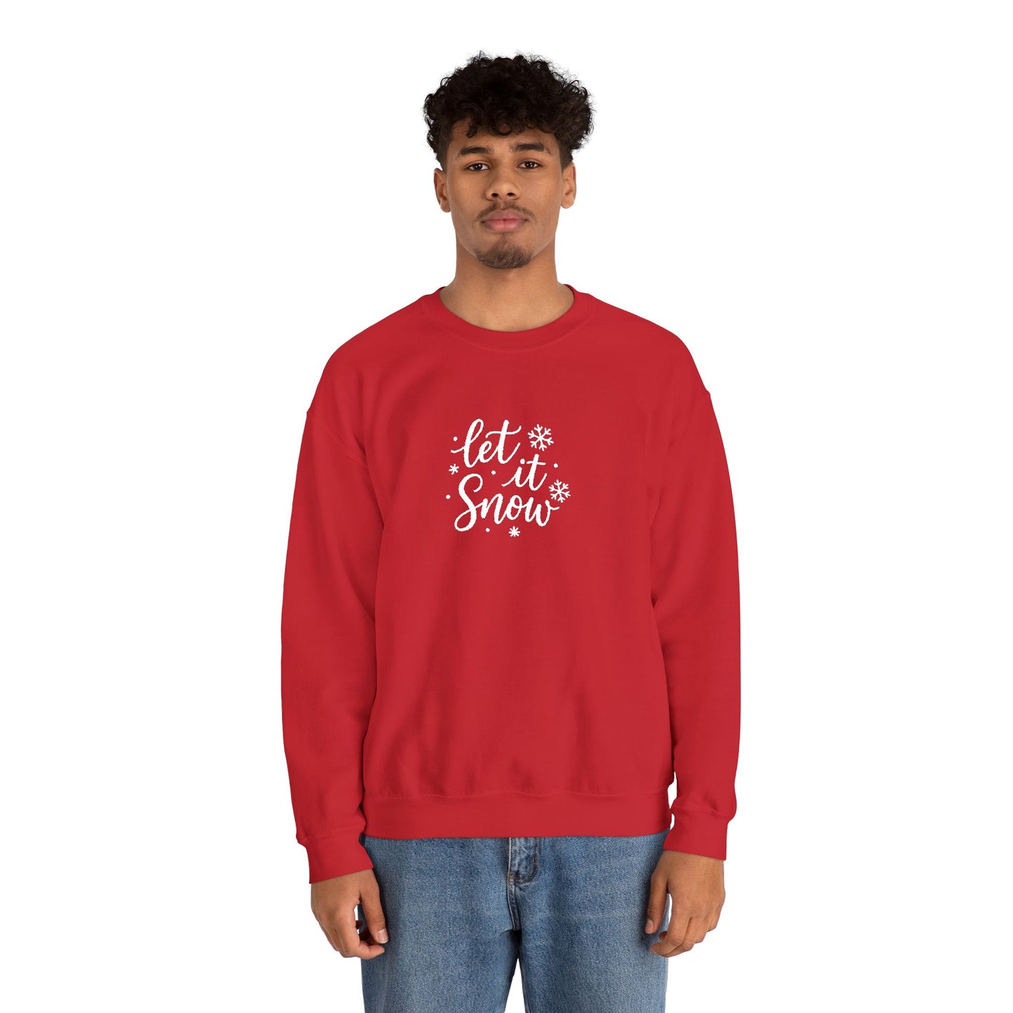 Christmas Crewneck Sweatshirt - Cute 'Let it Snow' Design by PurePaws