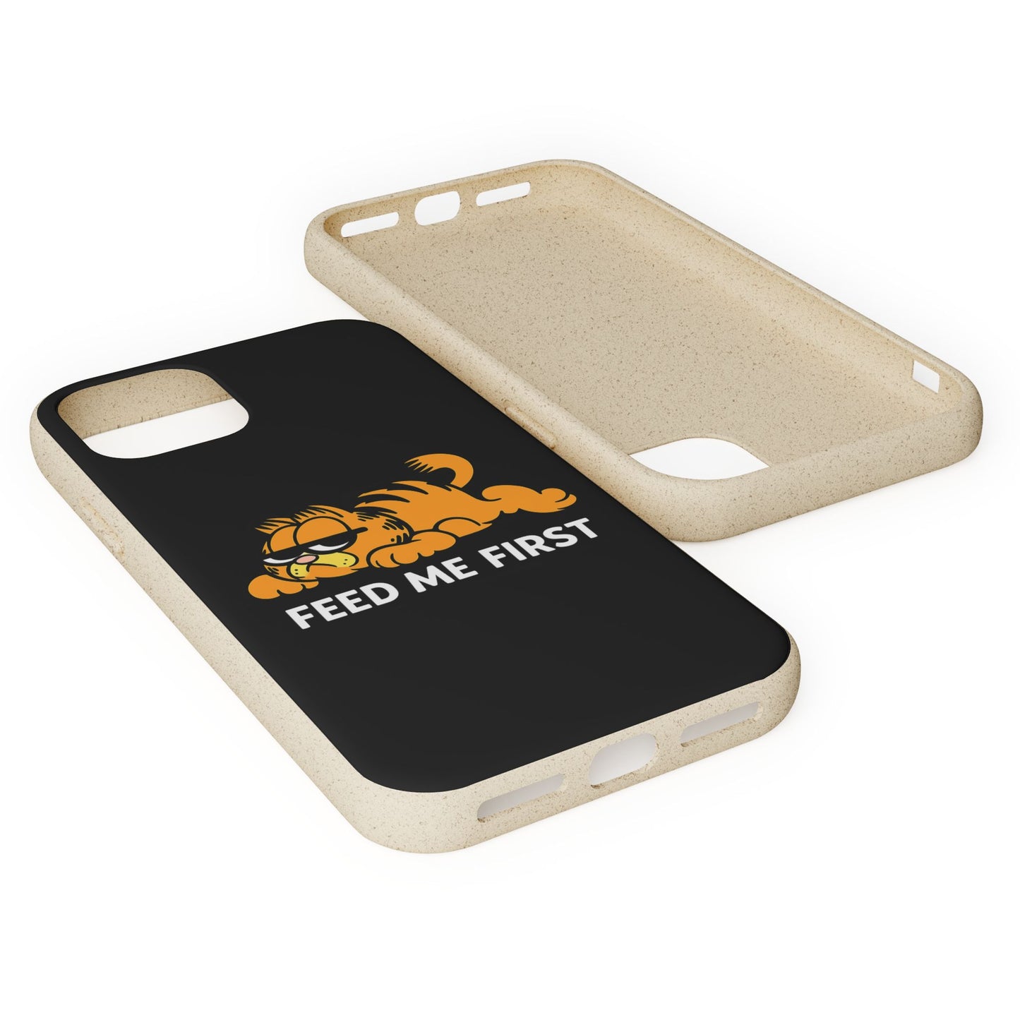 Biodegradable Phone Cases with 'Feed Me First' Design, Eco-Friendly Accessories, Cat Lovers Gift, Funny Phone Supply, Sustainable Case