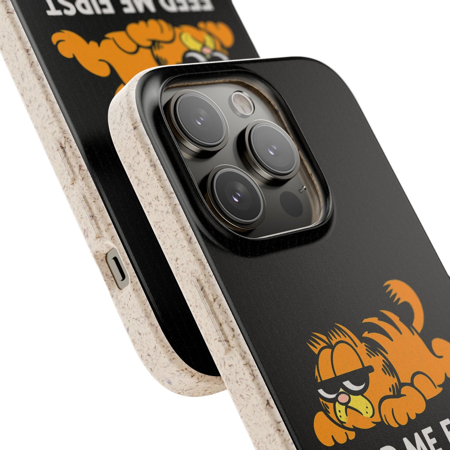 Biodegradable Phone Cases with 'Feed Me First' Design, Eco-Friendly Accessories, Cat Lovers Gift, Funny Phone Supply, Sustainable Case