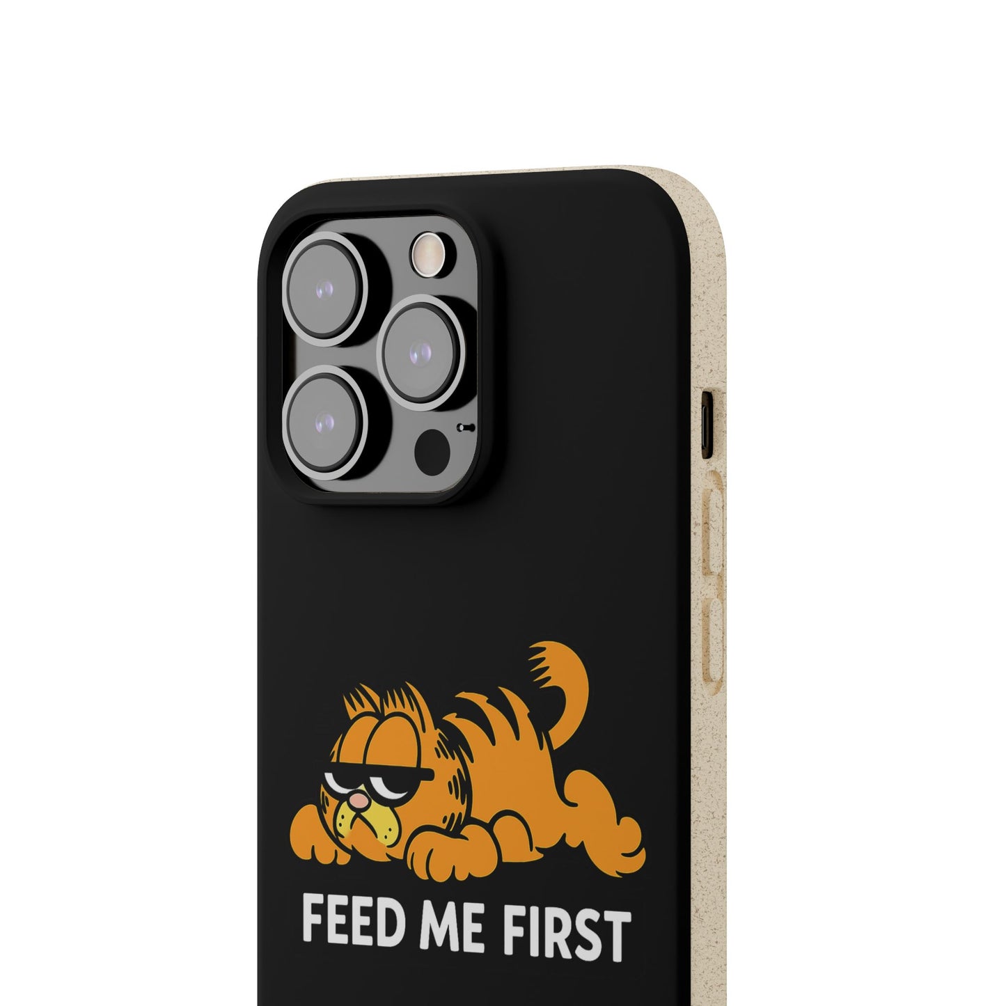 Biodegradable Phone Cases with 'Feed Me First' Design, Eco-Friendly Accessories, Cat Lovers Gift, Funny Phone Supply, Sustainable Case