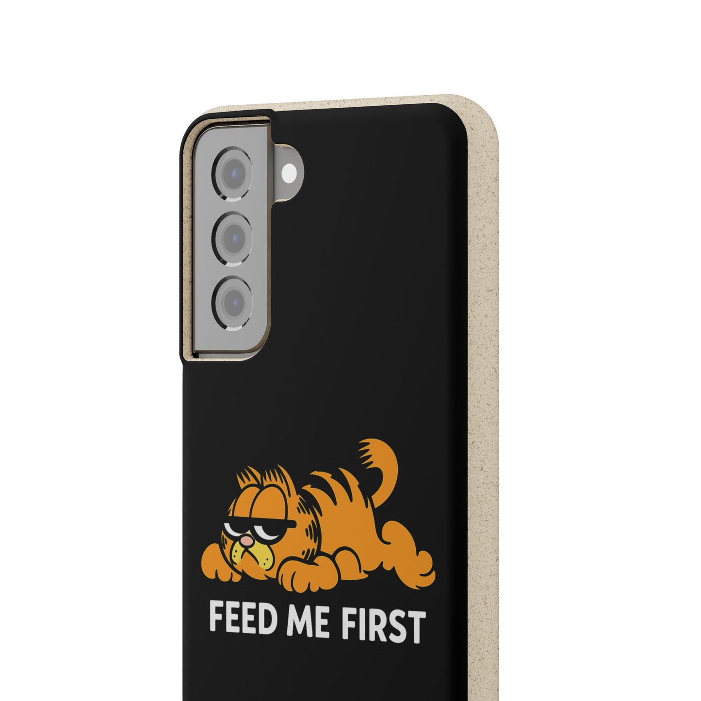 Biodegradable Phone Cases with 'Feed Me First' Design, Eco-Friendly Accessories, Cat Lovers Gift, Funny Phone Supply, Sustainable Case