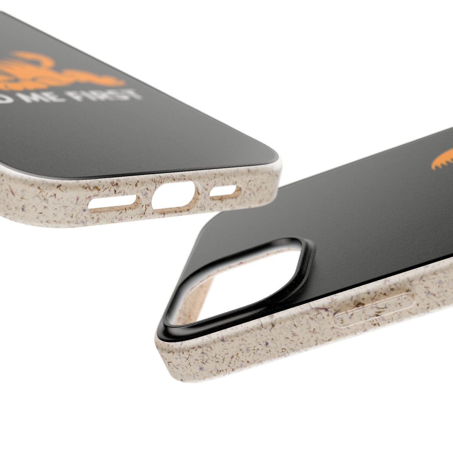 Biodegradable Phone Cases with 'Feed Me First' Design, Eco-Friendly Accessories, Cat Lovers Gift, Funny Phone Supply, Sustainable Case