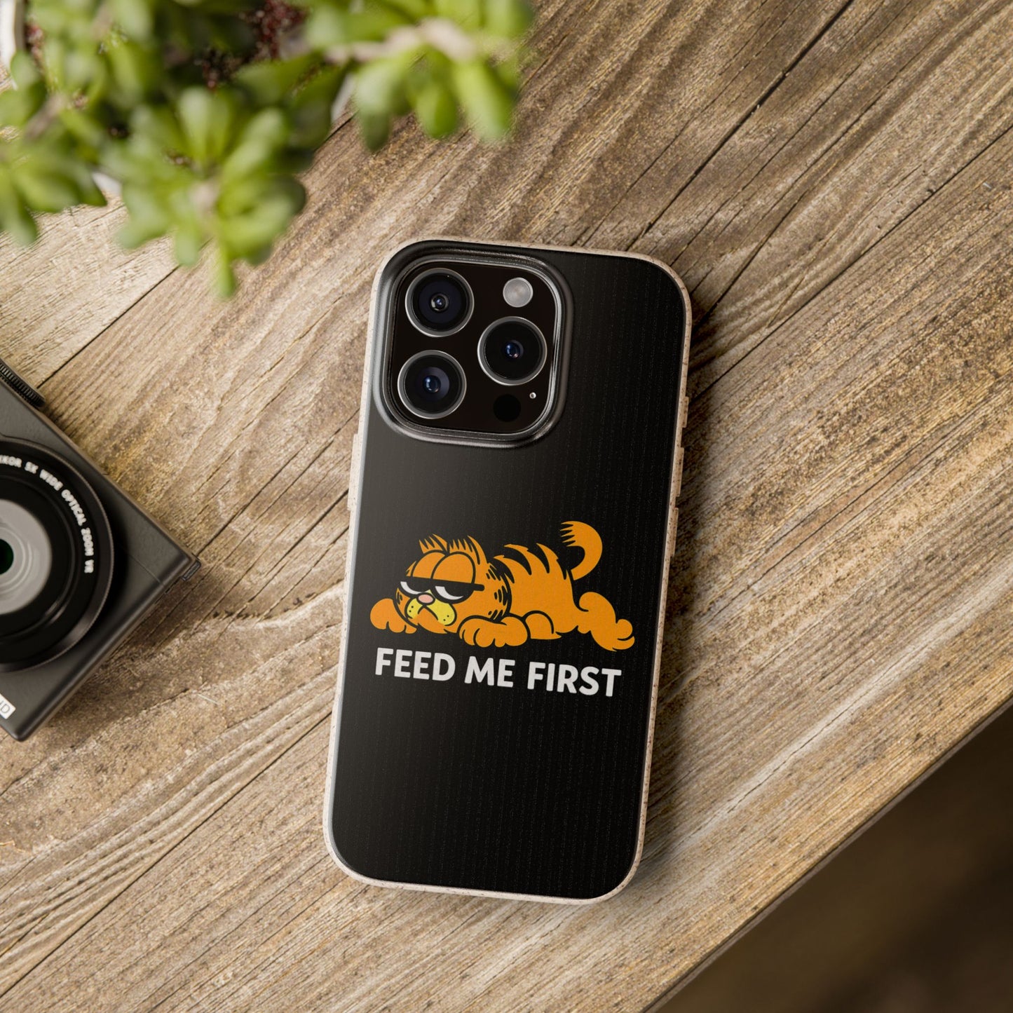 Biodegradable Phone Cases with 'Feed Me First' Design, Eco-Friendly Accessories, Cat Lovers Gift, Funny Phone Supply, Sustainable Case