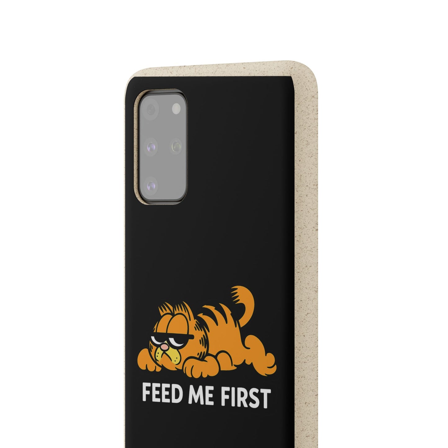 Biodegradable Phone Cases with 'Feed Me First' Design, Eco-Friendly Accessories, Cat Lovers Gift, Funny Phone Supply, Sustainable Case