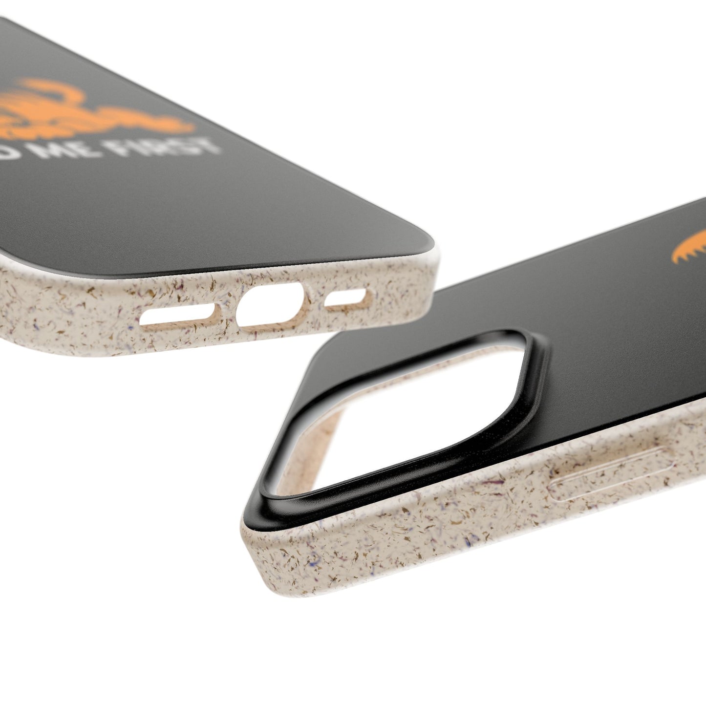 Biodegradable Phone Cases with 'Feed Me First' Design, Eco-Friendly Accessories, Cat Lovers Gift, Funny Phone Supply, Sustainable Case