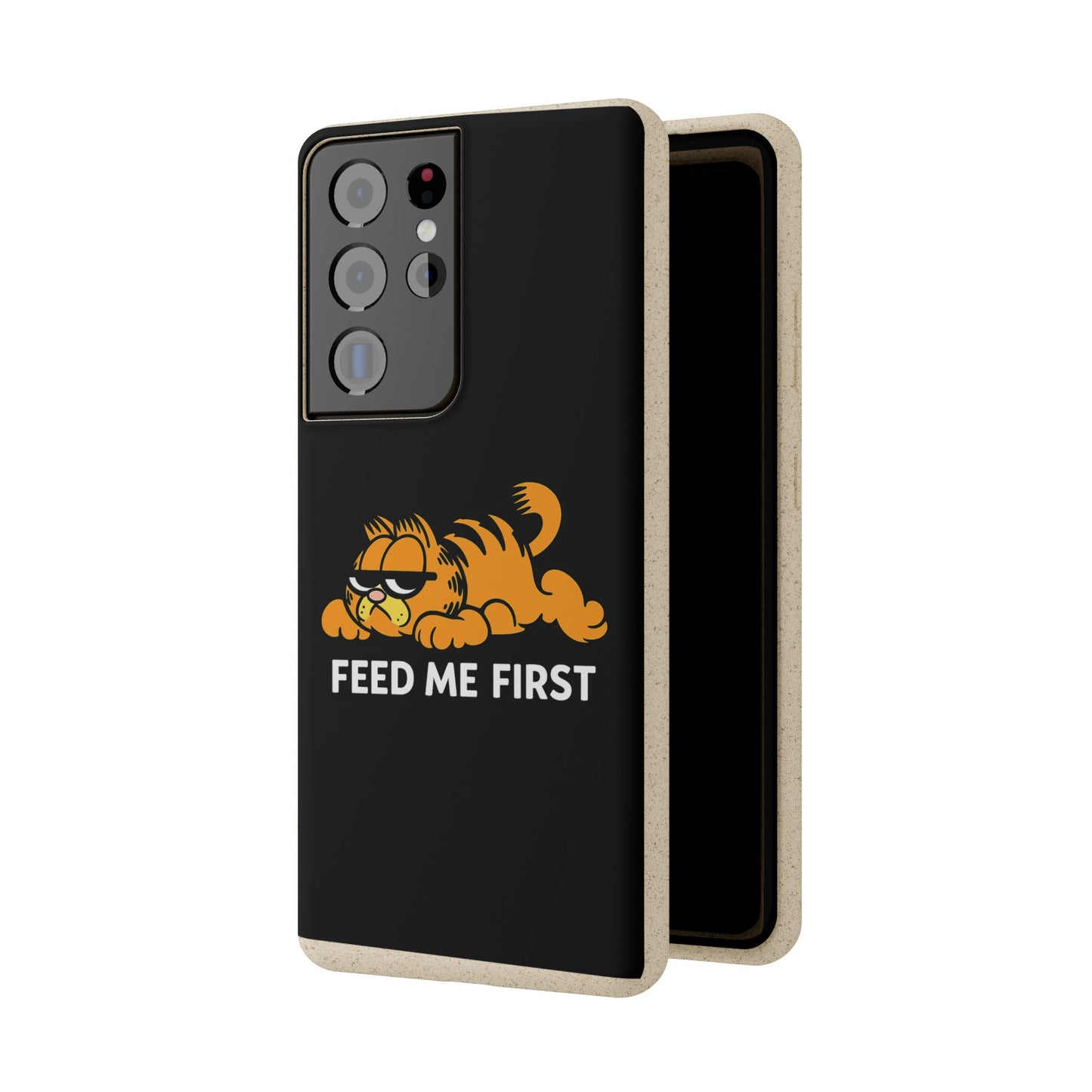 Biodegradable Phone Cases with 'Feed Me First' Design, Eco-Friendly Accessories, Cat Lovers Gift, Funny Phone Supply, Sustainable Case