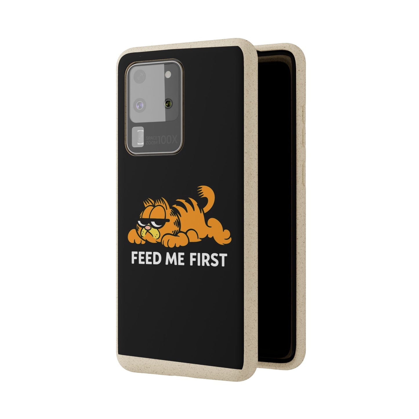 Biodegradable Phone Cases with 'Feed Me First' Design, Eco-Friendly Accessories, Cat Lovers Gift, Funny Phone Supply, Sustainable Case