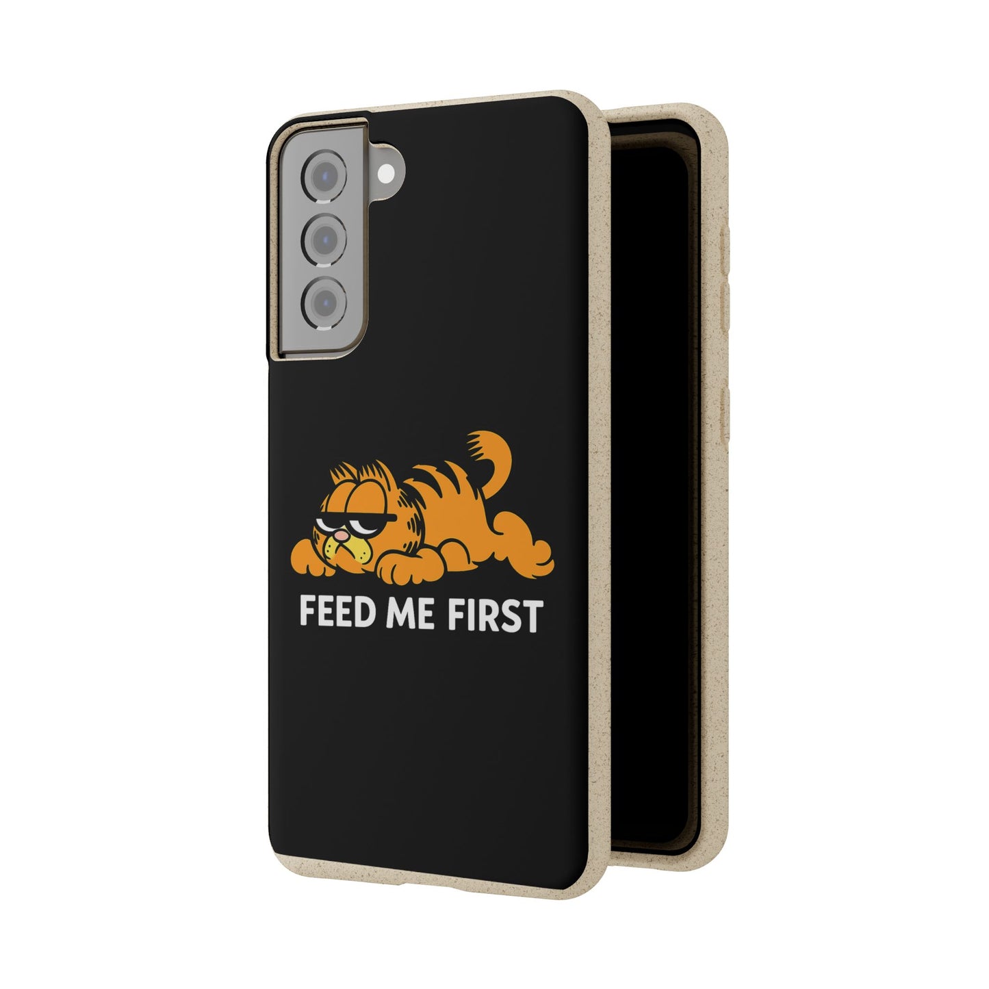 Biodegradable Phone Cases with 'Feed Me First' Design, Eco-Friendly Accessories, Cat Lovers Gift, Funny Phone Supply, Sustainable Case