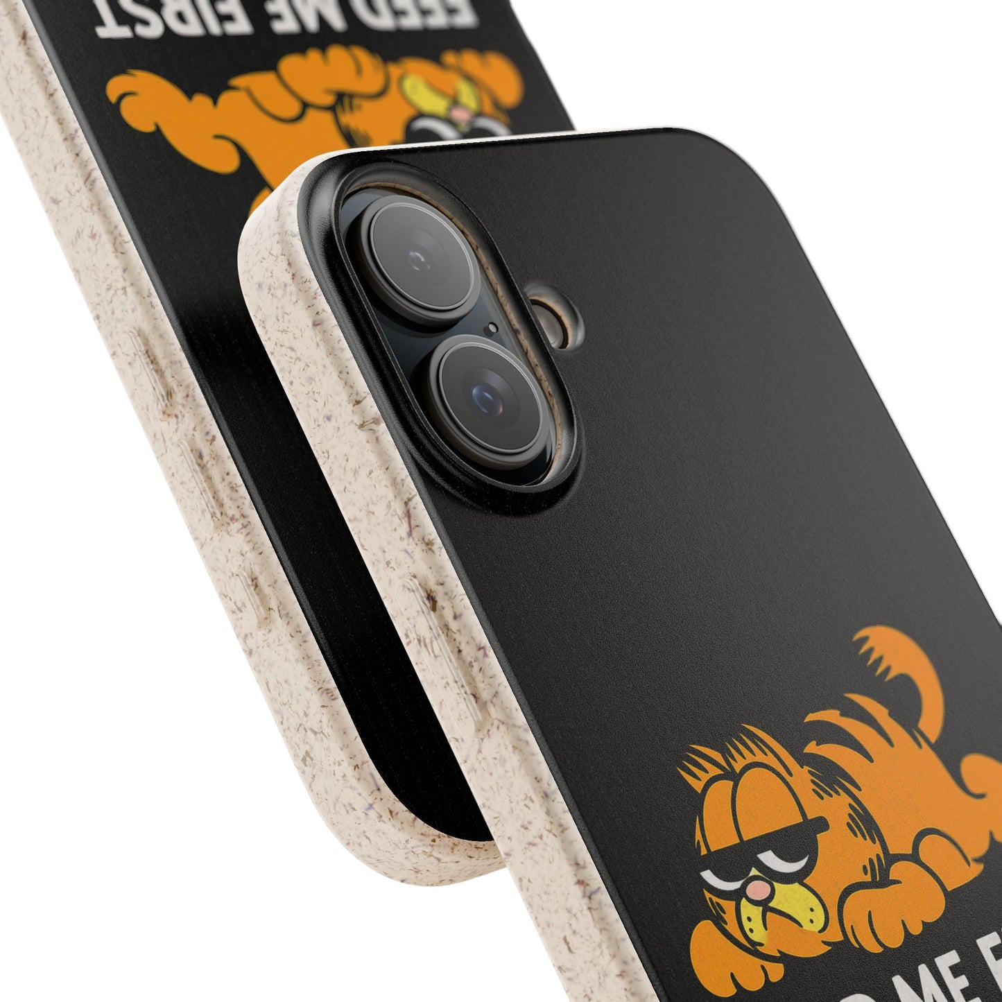 Biodegradable Phone Cases with 'Feed Me First' Design, Eco-Friendly Accessories, Cat Lovers Gift, Funny Phone Supply, Sustainable Case