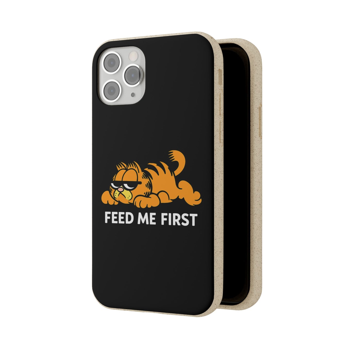 Biodegradable Phone Cases with 'Feed Me First' Design, Eco-Friendly Accessories, Cat Lovers Gift, Funny Phone Supply, Sustainable Case