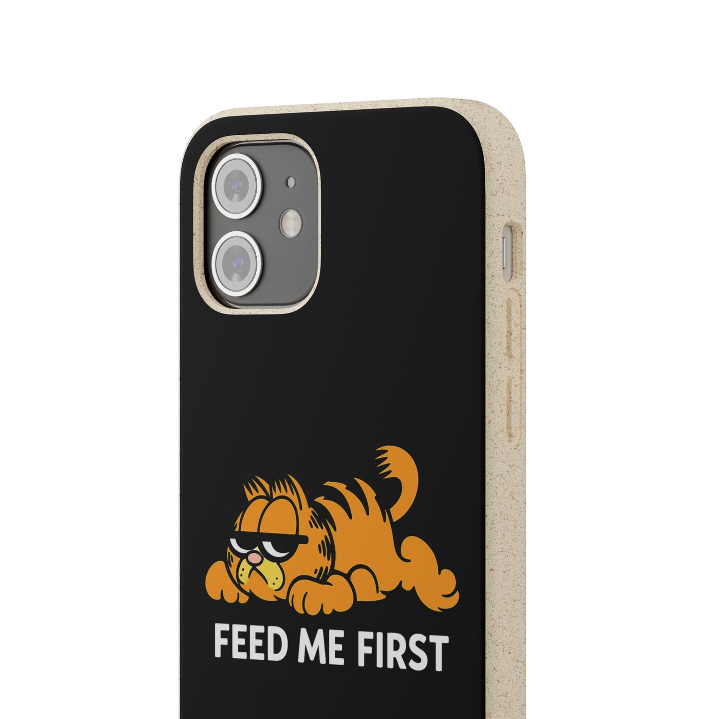 Biodegradable Phone Cases with 'Feed Me First' Design, Eco-Friendly Accessories, Cat Lovers Gift, Funny Phone Supply, Sustainable Case