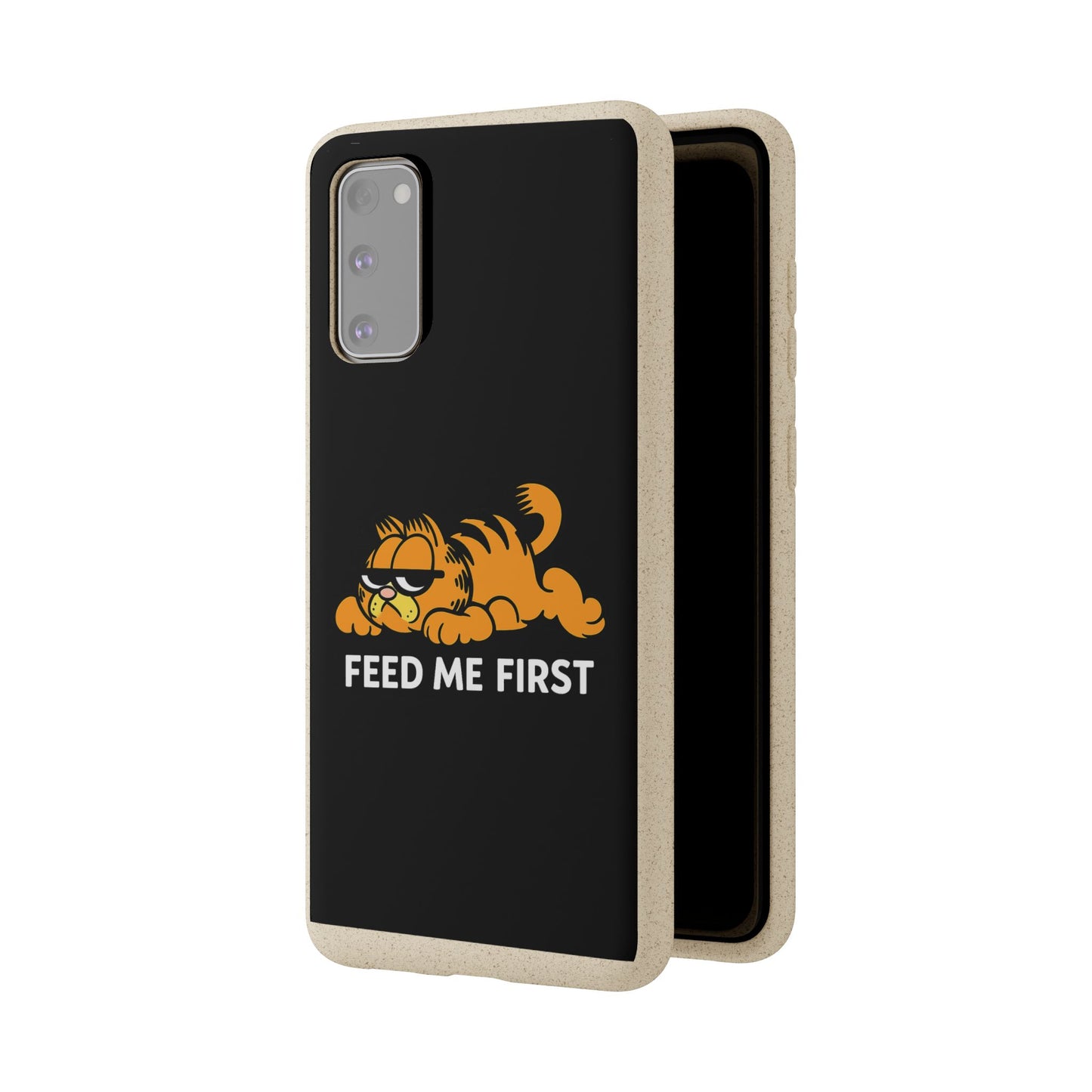 Biodegradable Phone Cases with 'Feed Me First' Design, Eco-Friendly Accessories, Cat Lovers Gift, Funny Phone Supply, Sustainable Case