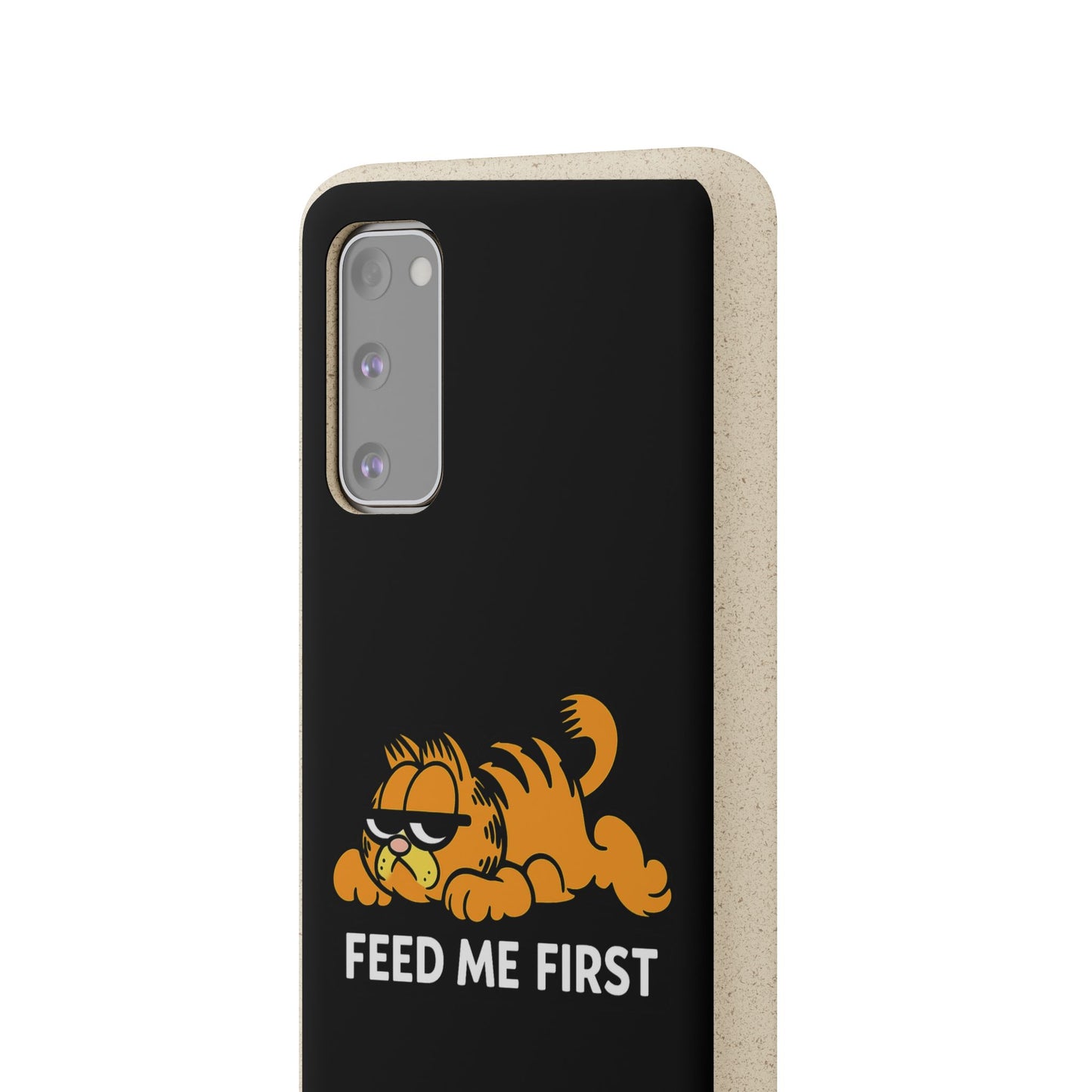 Biodegradable Phone Cases with 'Feed Me First' Design, Eco-Friendly Accessories, Cat Lovers Gift, Funny Phone Supply, Sustainable Case