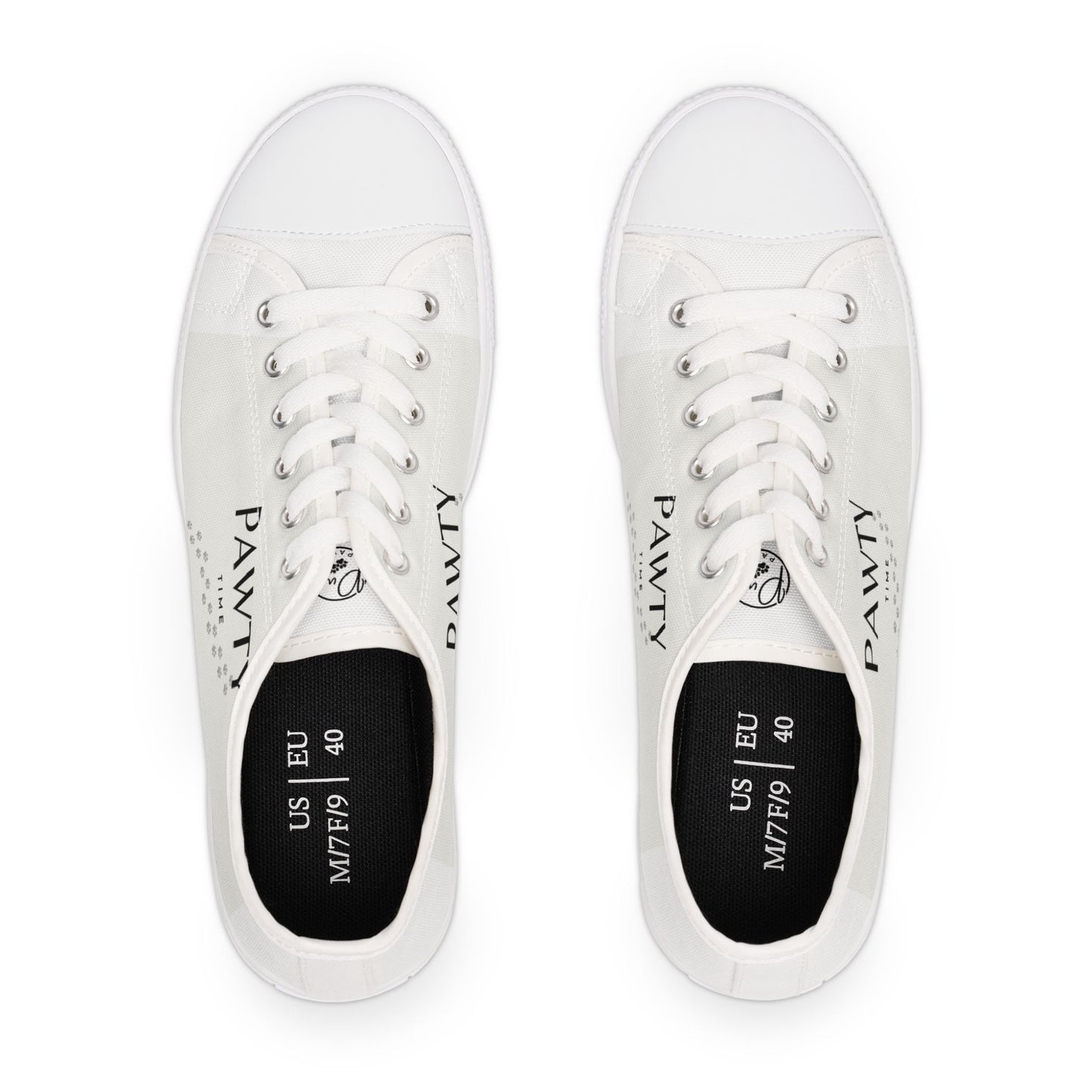 Low Top Sneakers - Cute Woman Pawty Time Shoes from PurePaws