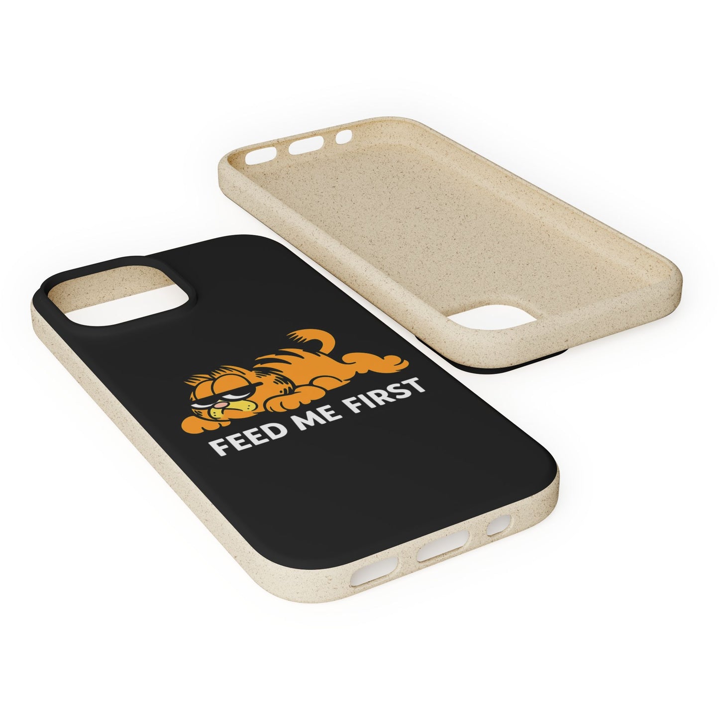 Biodegradable Phone Cases with 'Feed Me First' Design, Eco-Friendly Accessories, Cat Lovers Gift, Funny Phone Supply, Sustainable Case