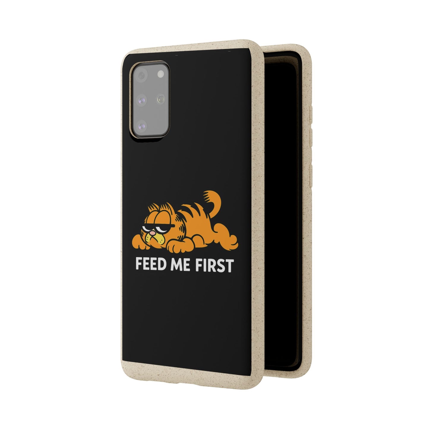 Biodegradable Phone Cases with 'Feed Me First' Design, Eco-Friendly Accessories, Cat Lovers Gift, Funny Phone Supply, Sustainable Case