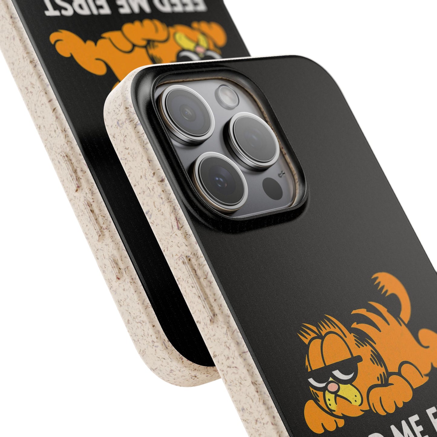 Biodegradable Phone Cases with 'Feed Me First' Design, Eco-Friendly Accessories, Cat Lovers Gift, Funny Phone Supply, Sustainable Case