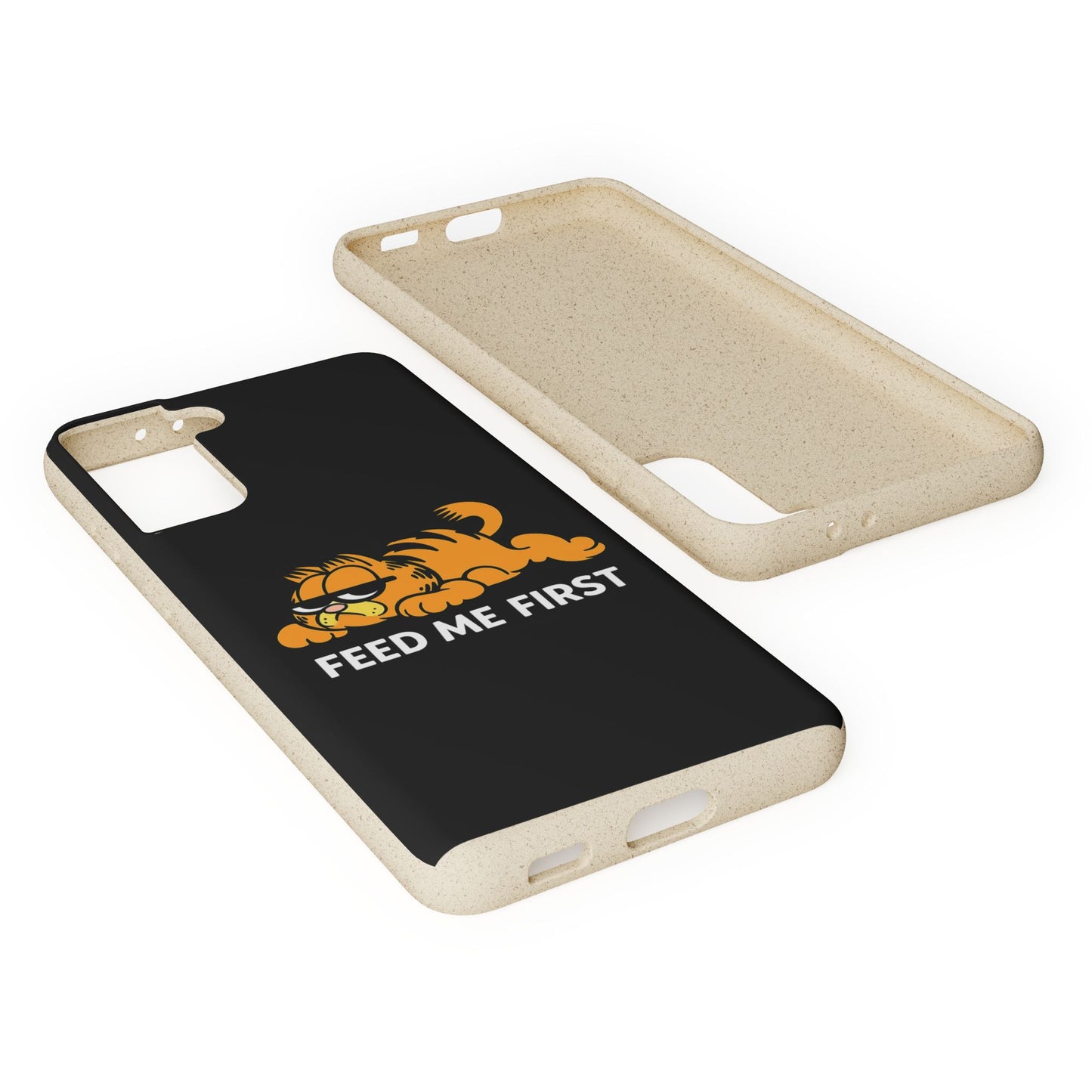 Biodegradable Phone Cases with 'Feed Me First' Design, Eco-Friendly Accessories, Cat Lovers Gift, Funny Phone Supply, Sustainable Case