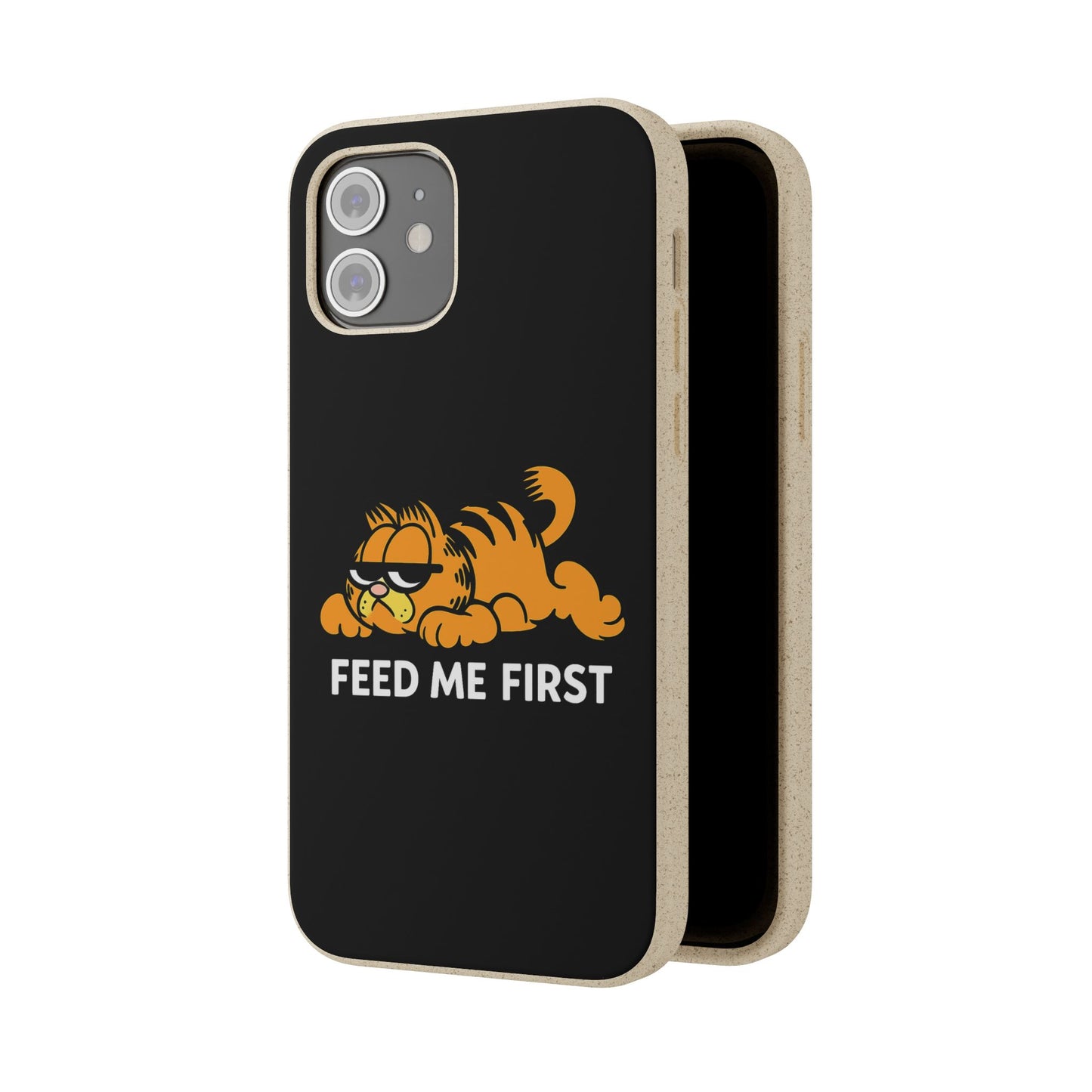 Biodegradable Phone Cases with 'Feed Me First' Design, Eco-Friendly Accessories, Cat Lovers Gift, Funny Phone Supply, Sustainable Case