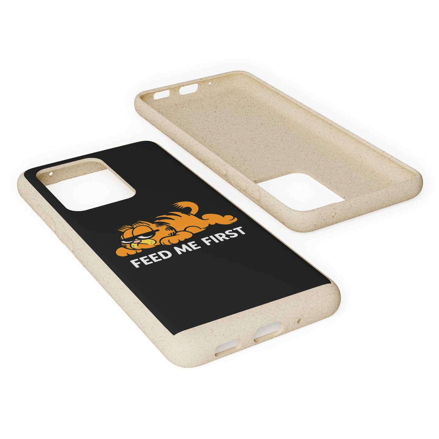 Biodegradable Phone Cases with 'Feed Me First' Design, Eco-Friendly Accessories, Cat Lovers Gift, Funny Phone Supply, Sustainable Case