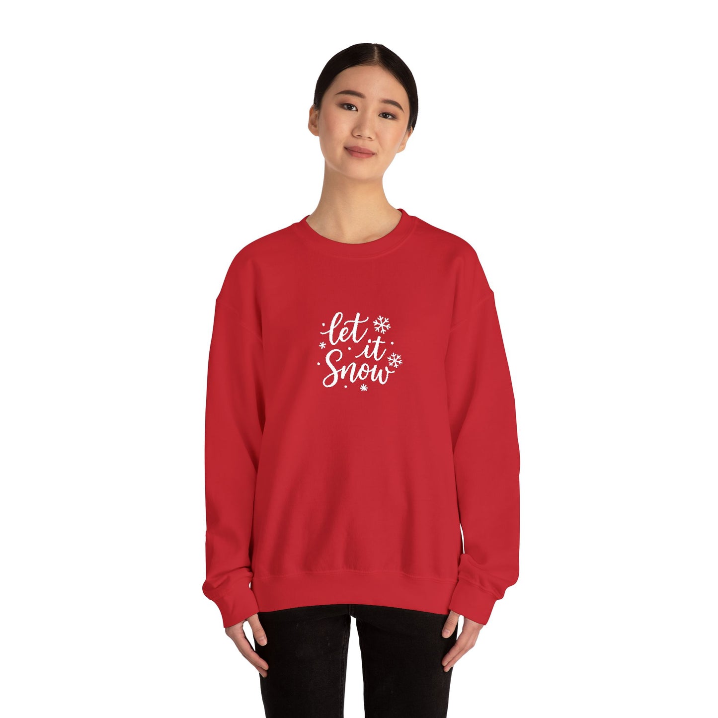 Christmas Crewneck Sweatshirt - Cute 'Let it Snow' Design by PurePaws