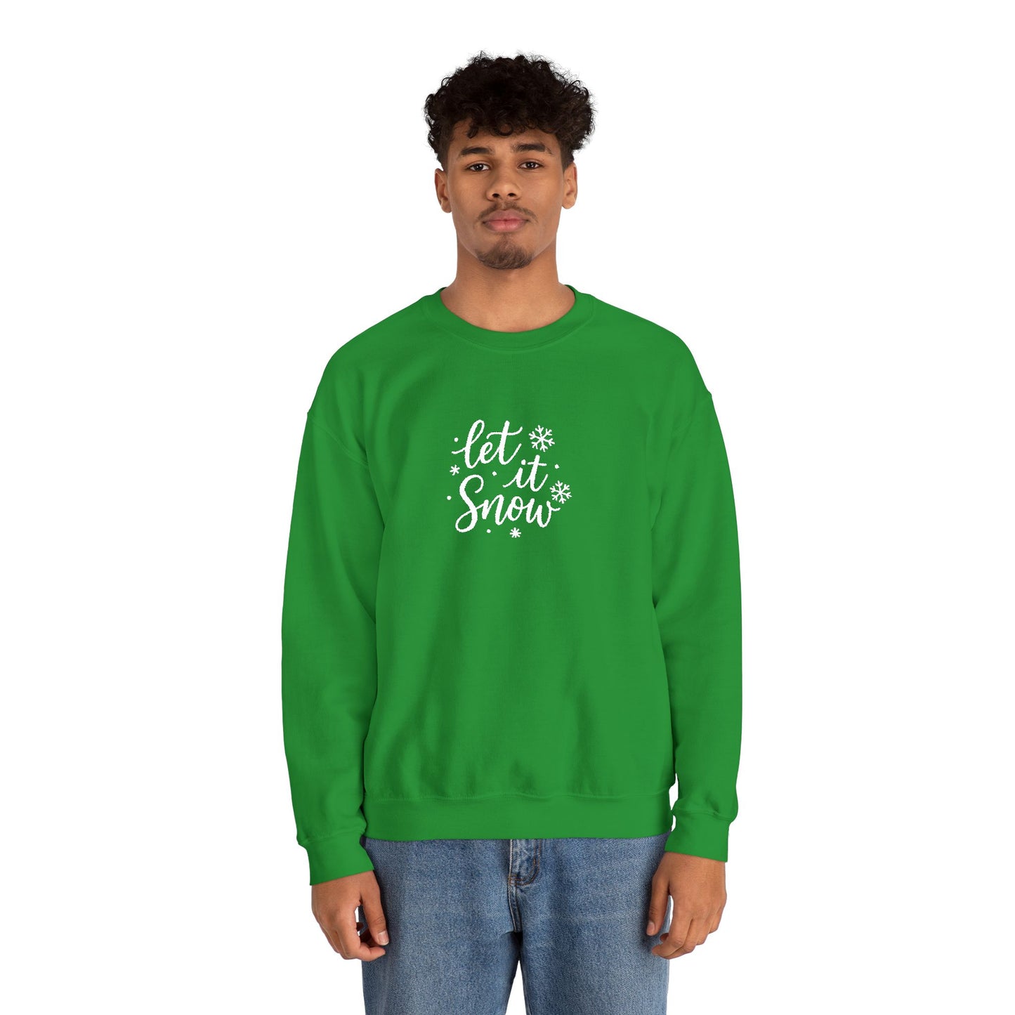 Christmas Crewneck Sweatshirt - Cute 'Let it Snow' Design by PurePaws