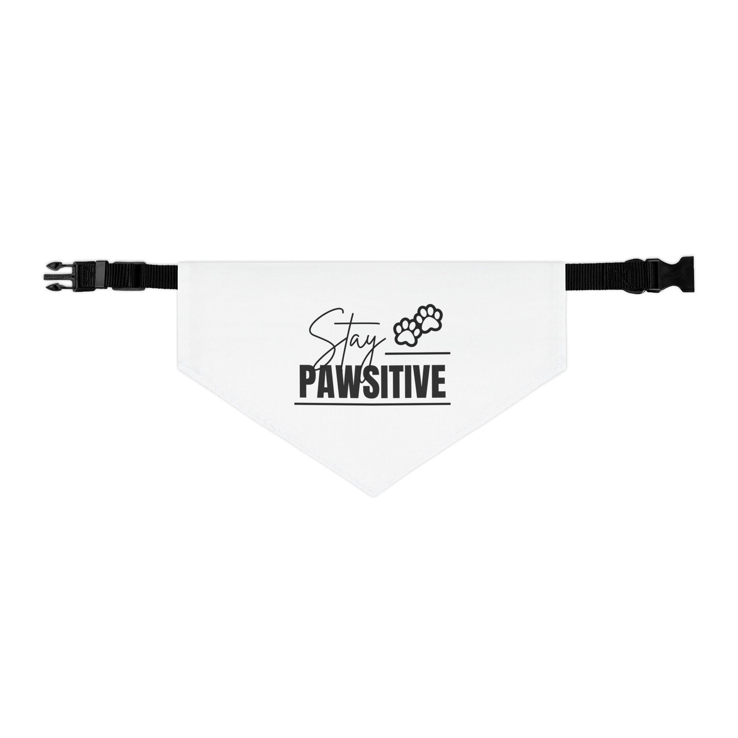 Stay Pawsitive Pet Bandana Collar | Cute Dog Accessory for Happy Pets, Dog Gifts, Pet Fashion, Fun Dogwear