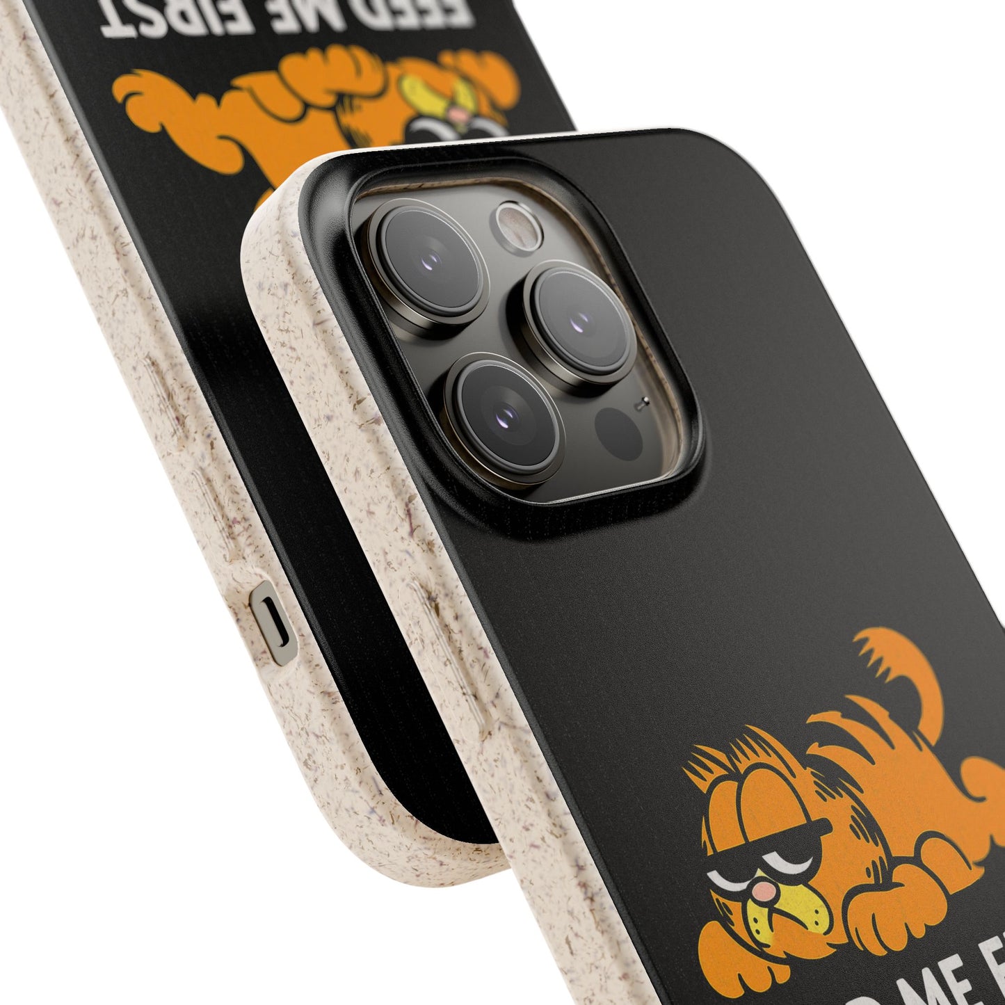 Biodegradable Phone Cases with 'Feed Me First' Design, Eco-Friendly Accessories, Cat Lovers Gift, Funny Phone Supply, Sustainable Case