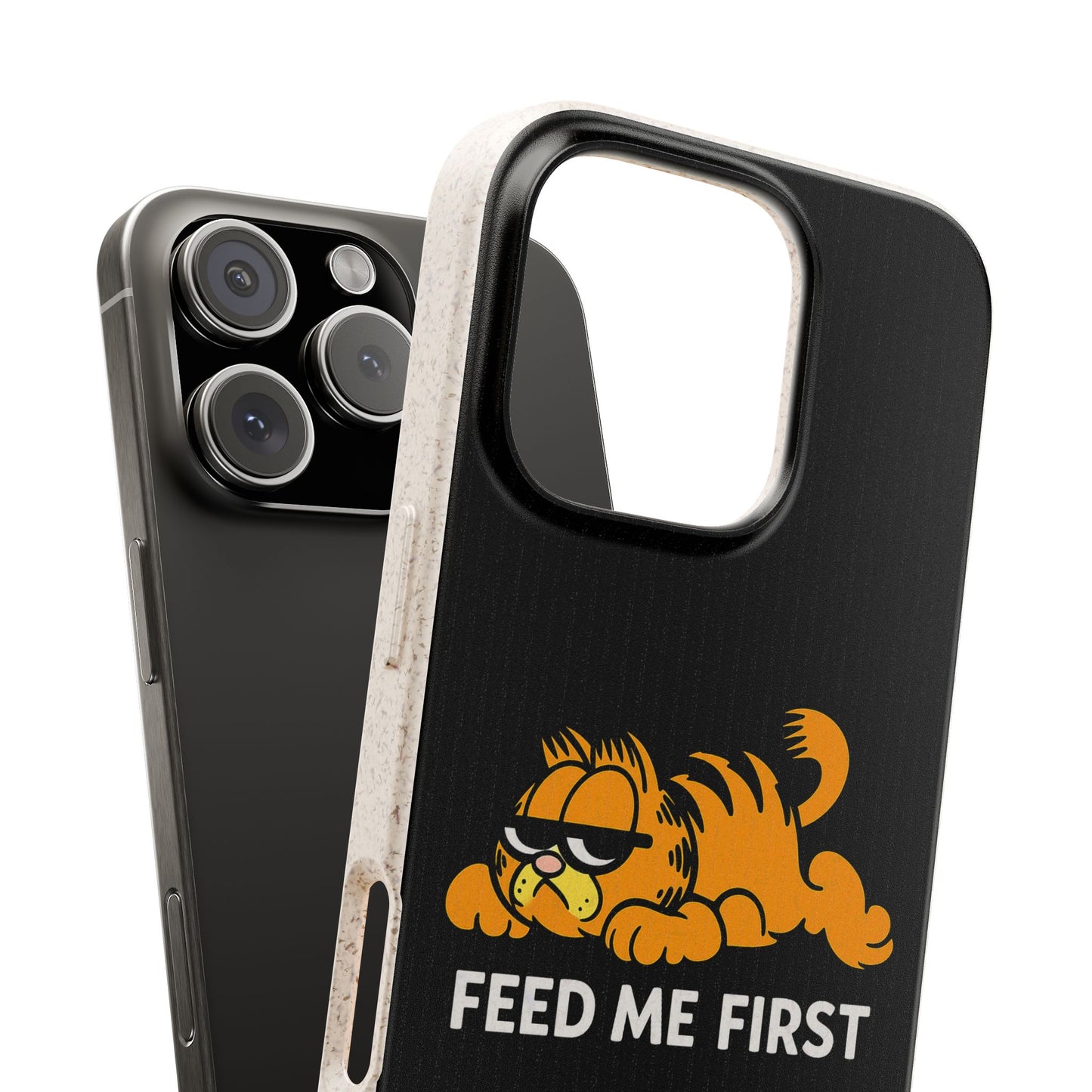 Biodegradable Phone Cases with 'Feed Me First' Design, Eco-Friendly Accessories, Cat Lovers Gift, Funny Phone Supply, Sustainable Case