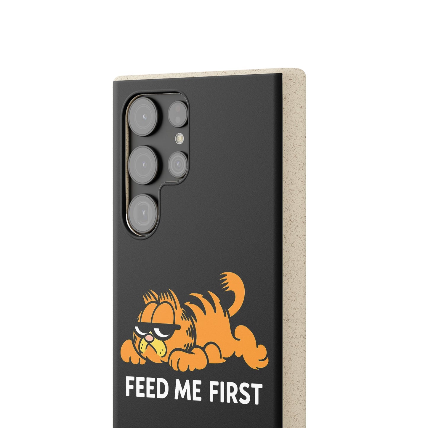 Biodegradable Phone Cases with 'Feed Me First' Design, Eco-Friendly Accessories, Cat Lovers Gift, Funny Phone Supply, Sustainable Case