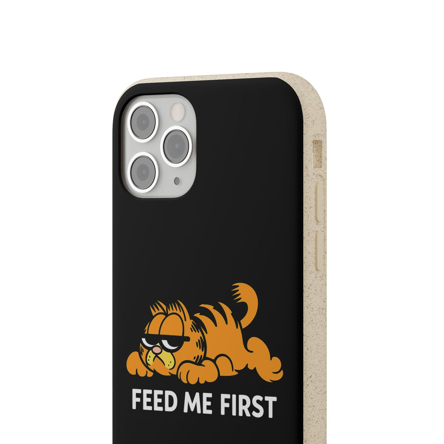 Biodegradable Phone Cases with 'Feed Me First' Design, Eco-Friendly Accessories, Cat Lovers Gift, Funny Phone Supply, Sustainable Case
