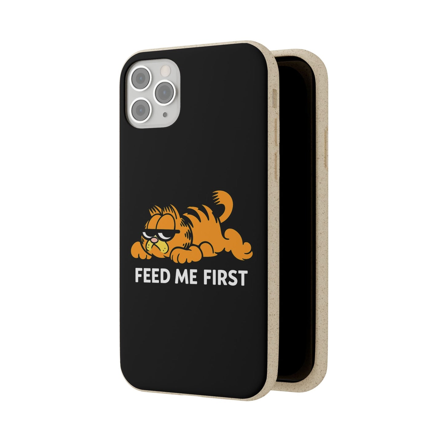 Biodegradable Phone Cases with 'Feed Me First' Design, Eco-Friendly Accessories, Cat Lovers Gift, Funny Phone Supply, Sustainable Case