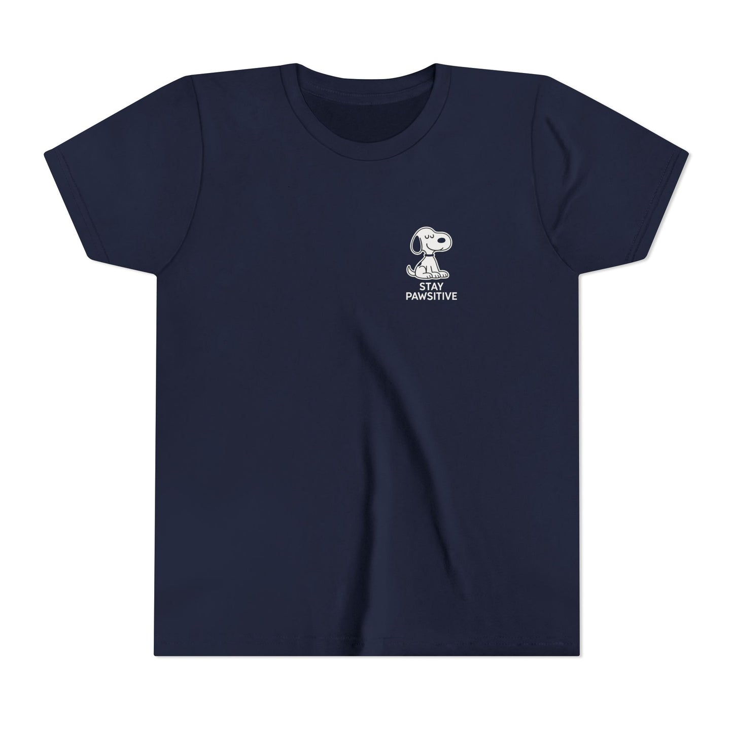 Youth Short Sleeve Tee with Stay Positive Design, Cool Kids Shirt, Motivational Gift, Back to School Outfit, Trendy Graphic Tee
